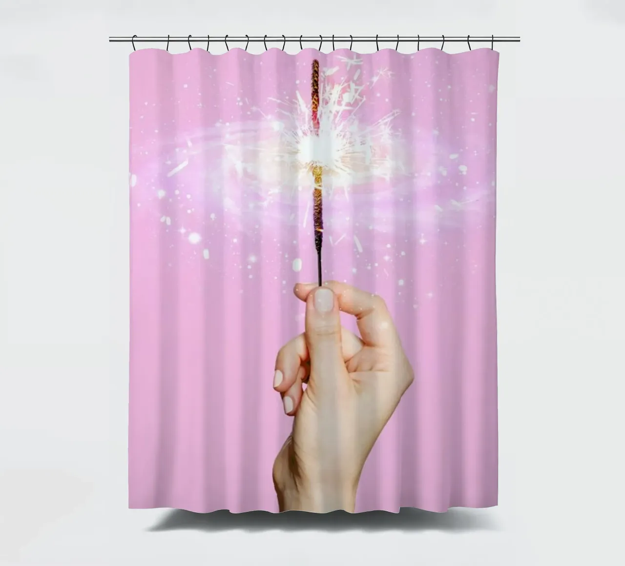 Sparkler Universe tenda da doccia da Paul Fuentes Design
