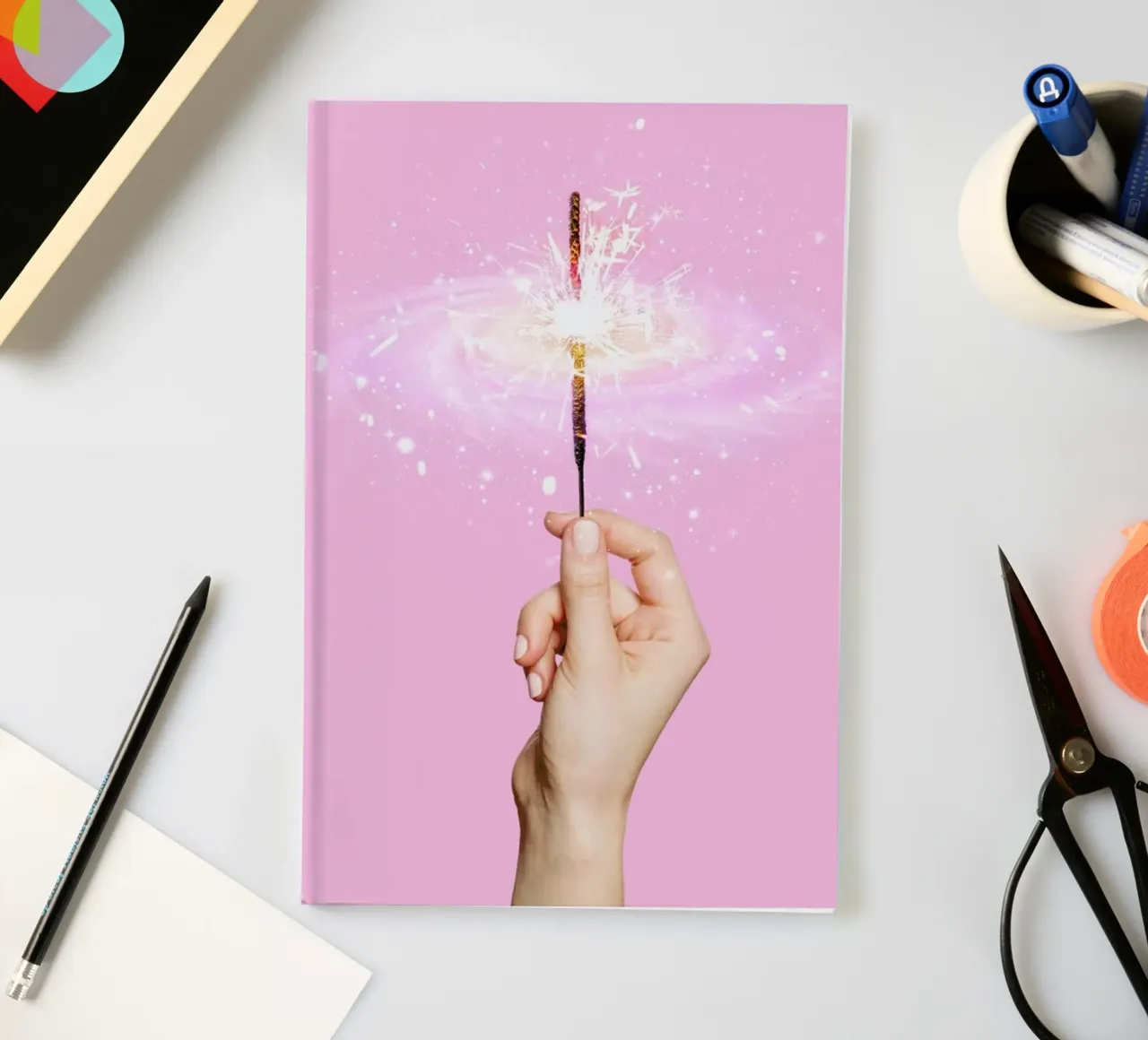 Sparkler Universe notebook by Paul Fuentes Design