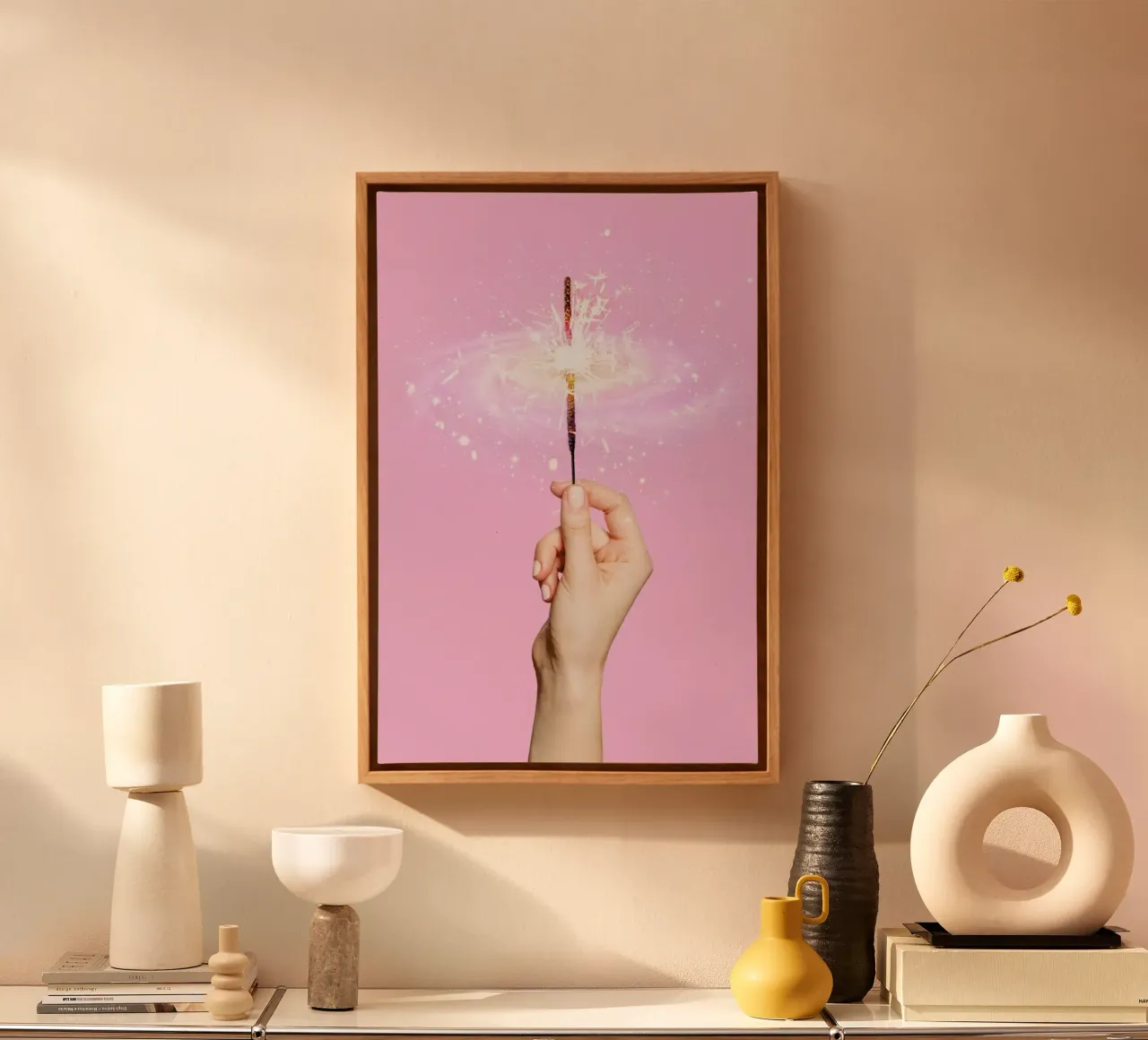 Sparkler Universe canvas met Baklijst van Paul Fuentes Design