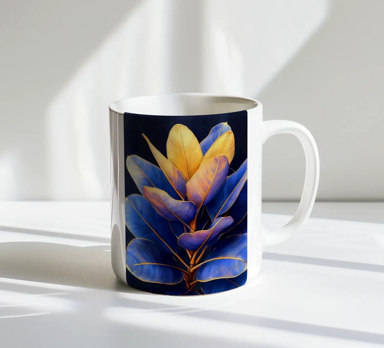 Foglie colorate tazza in ceramica da Justyna Jaszke JBJart