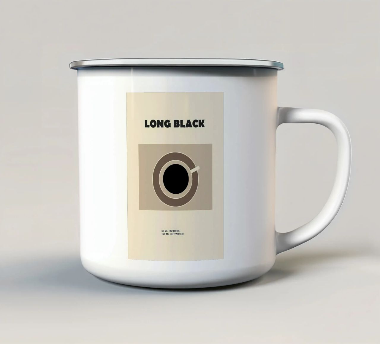 nero lungo tazza in smalto da Book