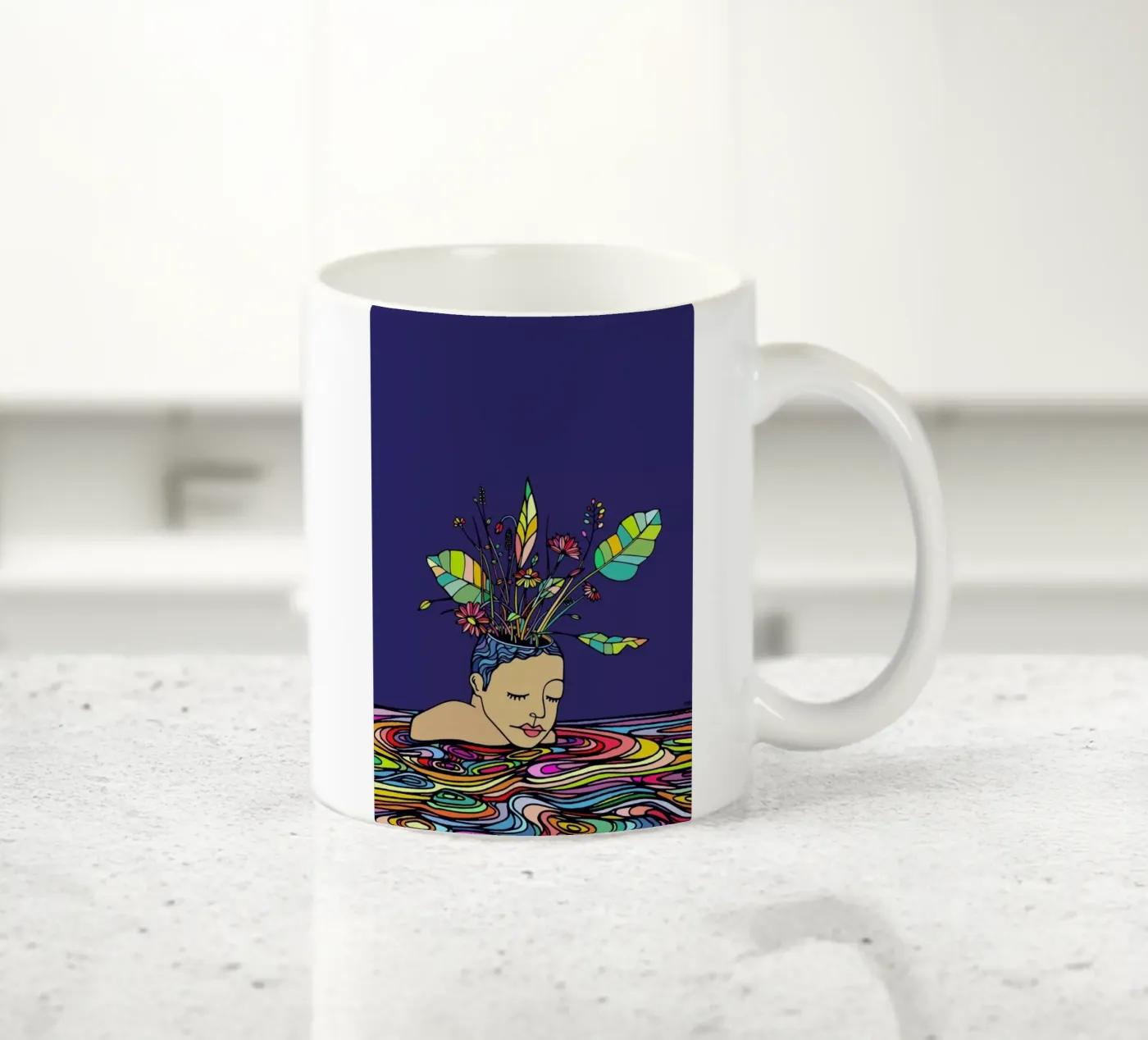 Spring Head ceramic mug by Ninhol