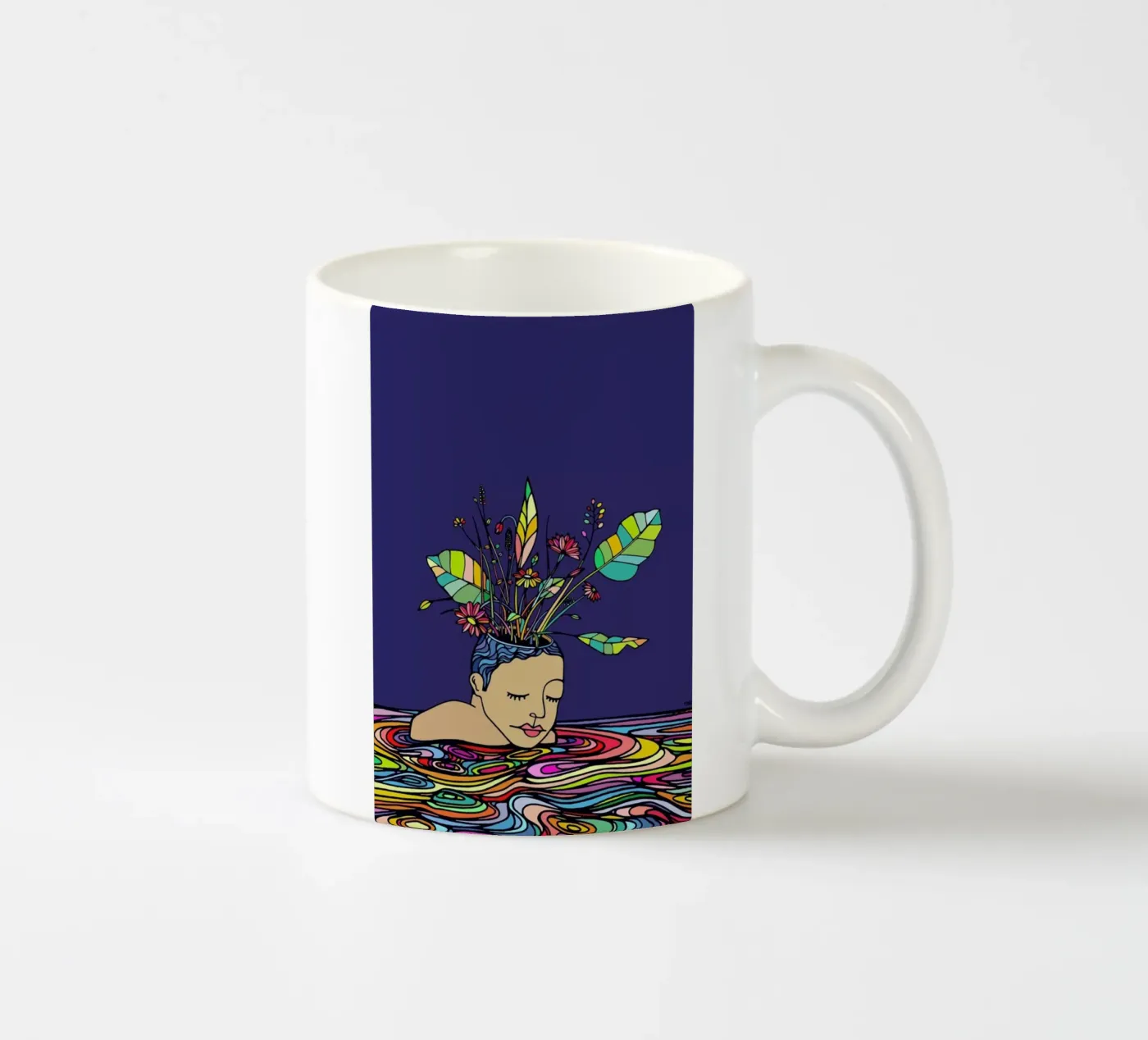 Spring Head ceramic mug by Ninhol