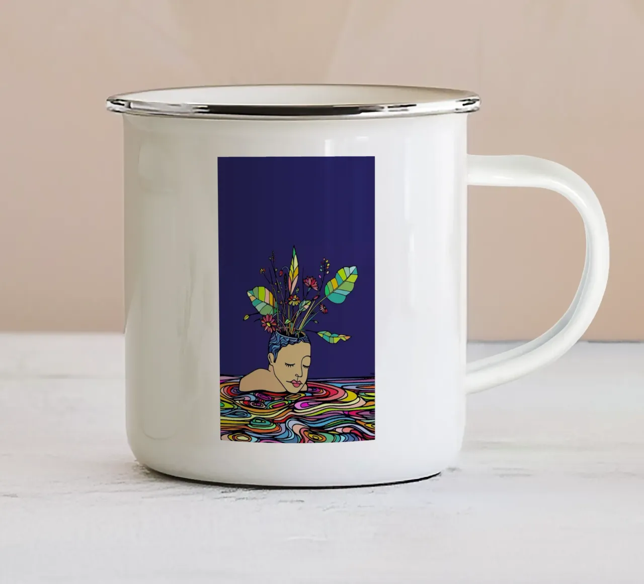 Spring Head tazza in smalto da Ninhol