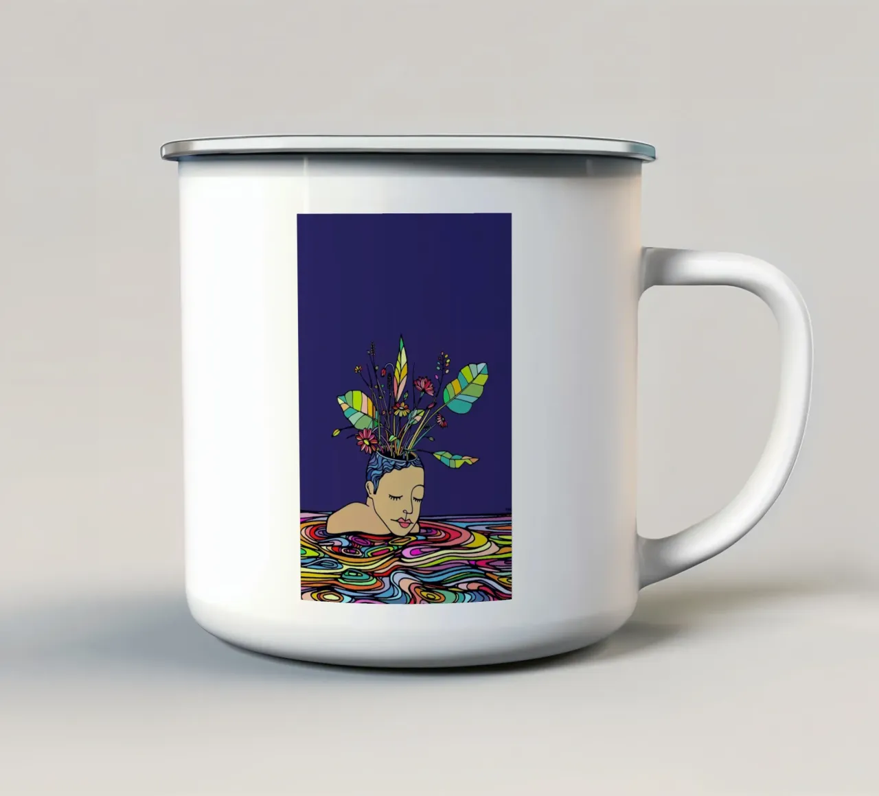 Spring Head tazza in smalto da Ninhol