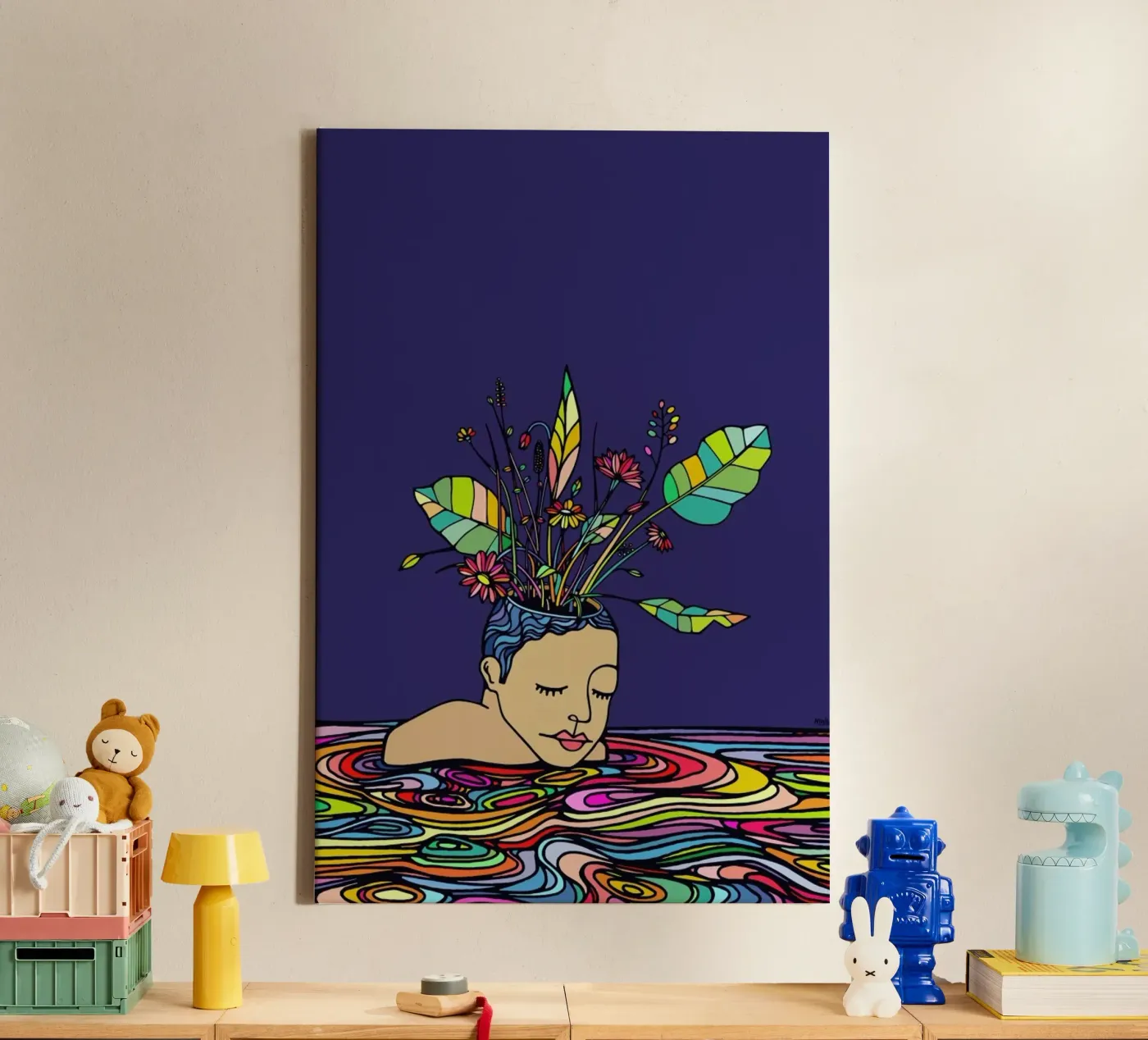 Spring Head canvas by Ninhol