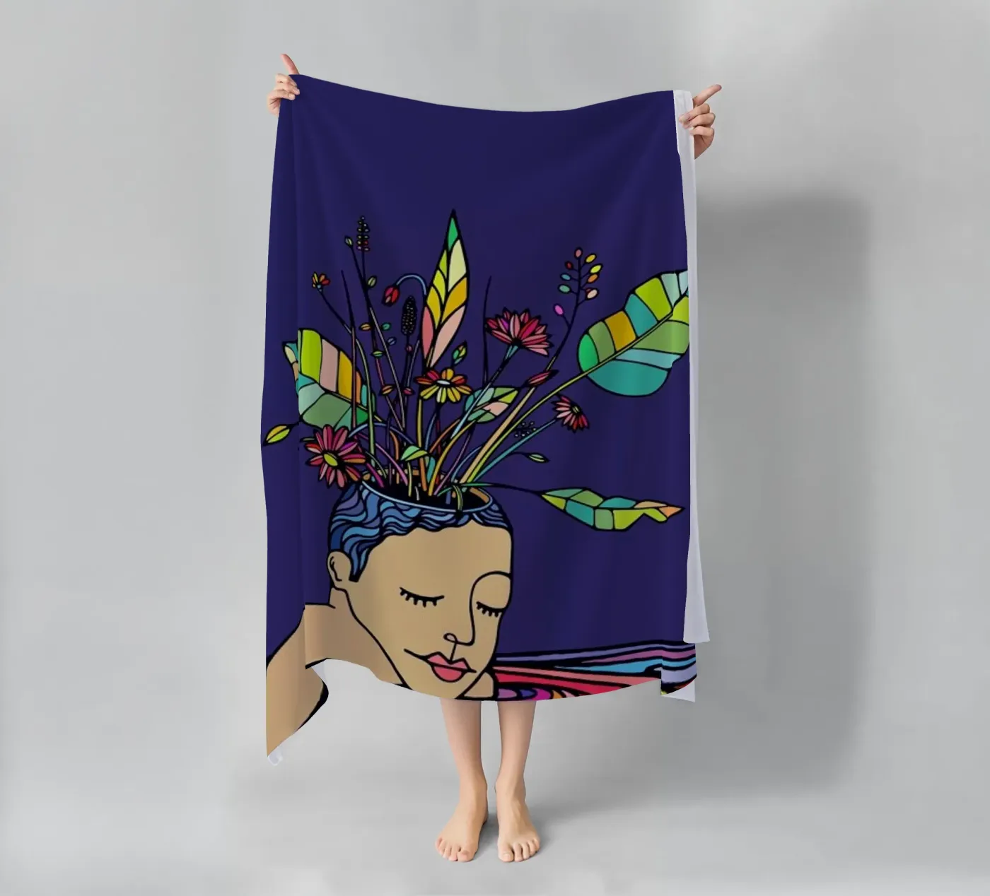Spring Head beach towel by Ninhol