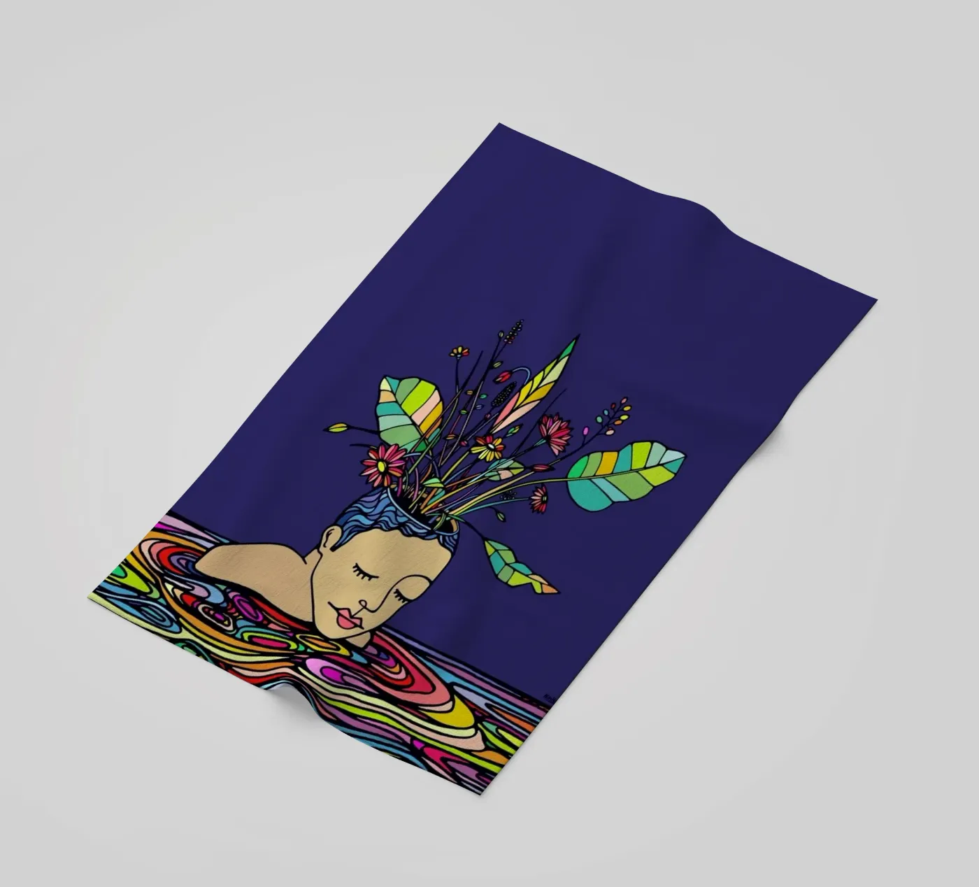 Spring Head beach towel by Ninhol