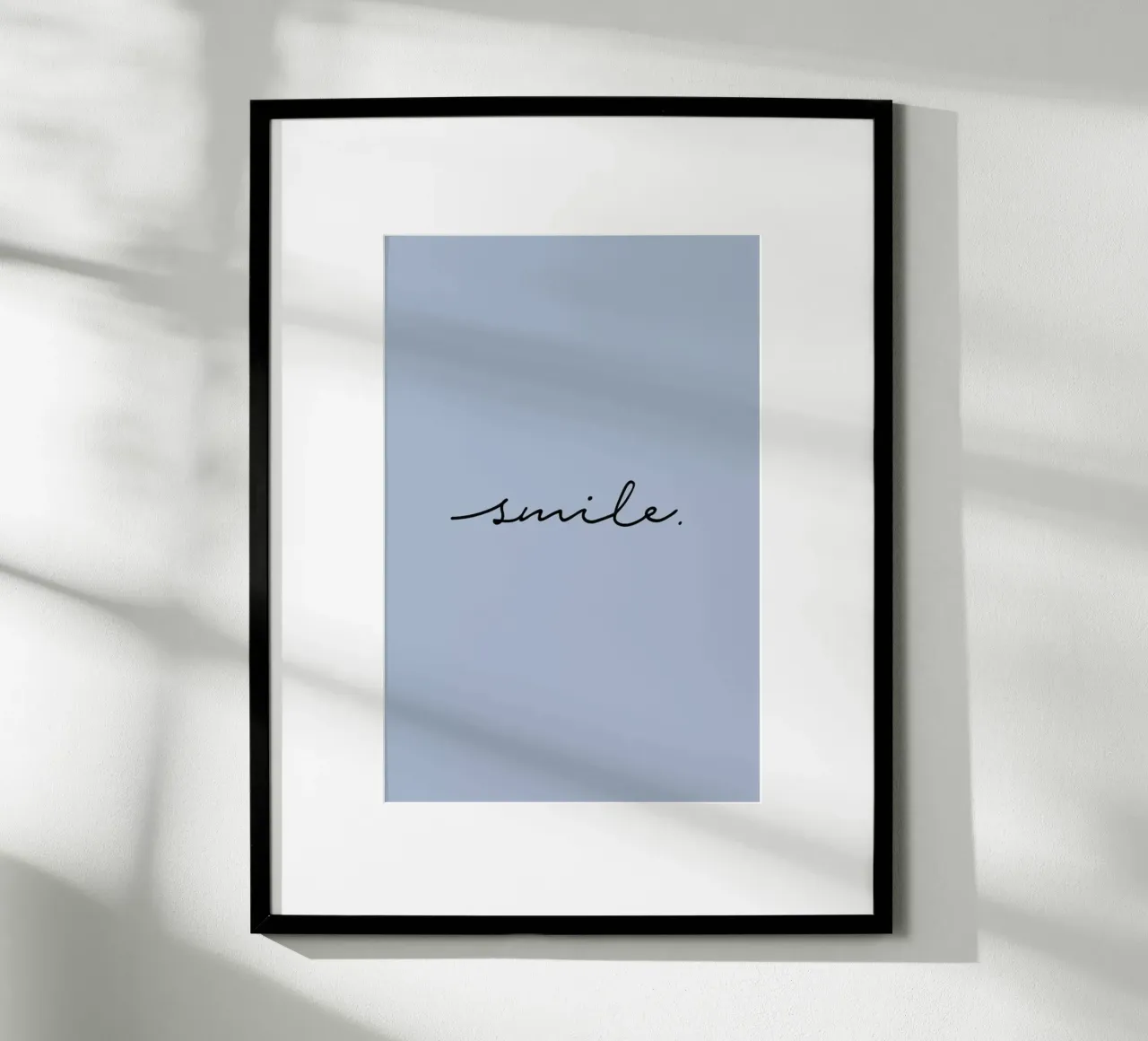 Smile poster con telaio in legno da Studio One