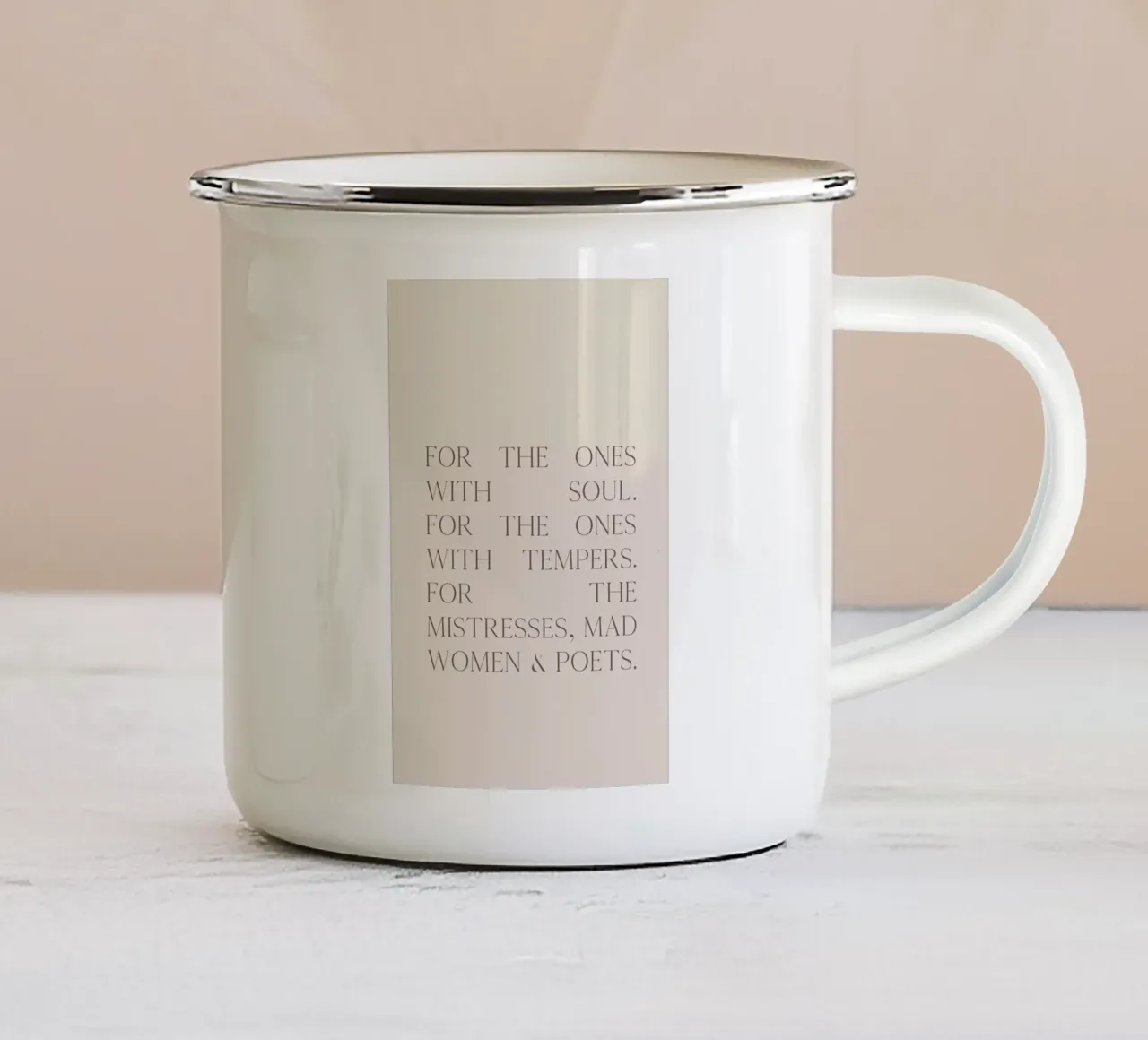 For The Ones With Soul tazza in smalto da Honeymoon Hotel