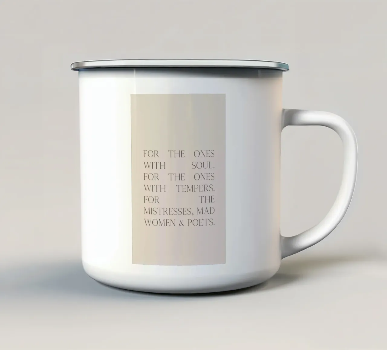 For The Ones With Soul tazza in smalto da Honeymoon Hotel