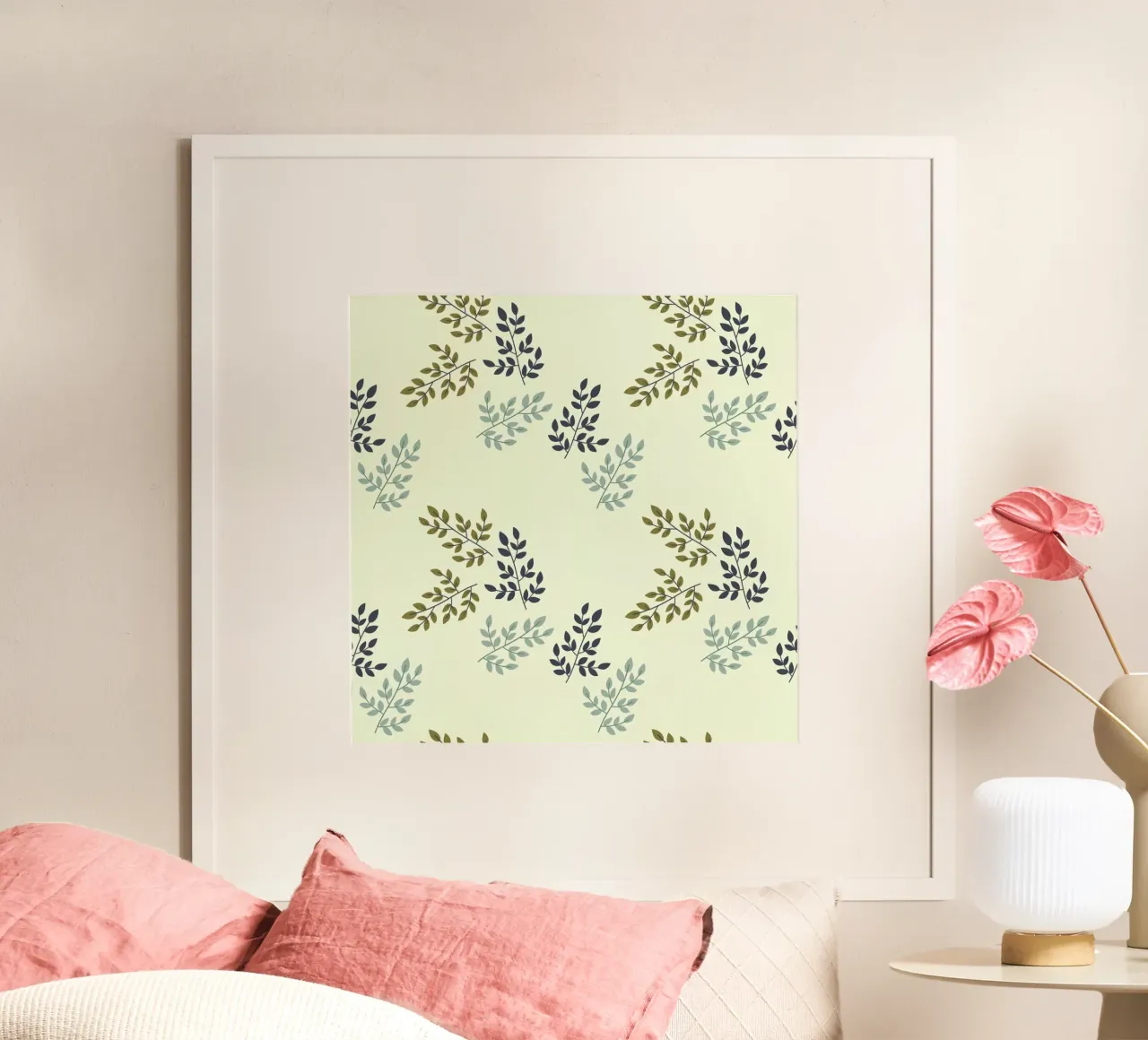 Twigs Light poster con telaio in alluminio da A Nordic Girl