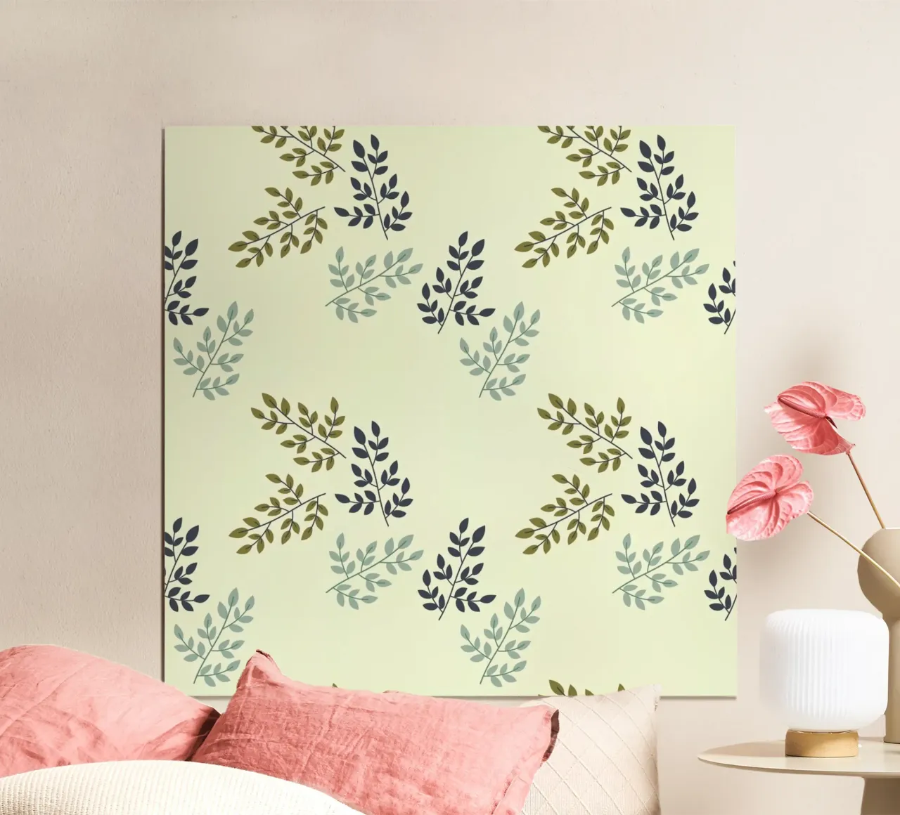 Twigs Light poster con telaio in alluminio da A Nordic Girl