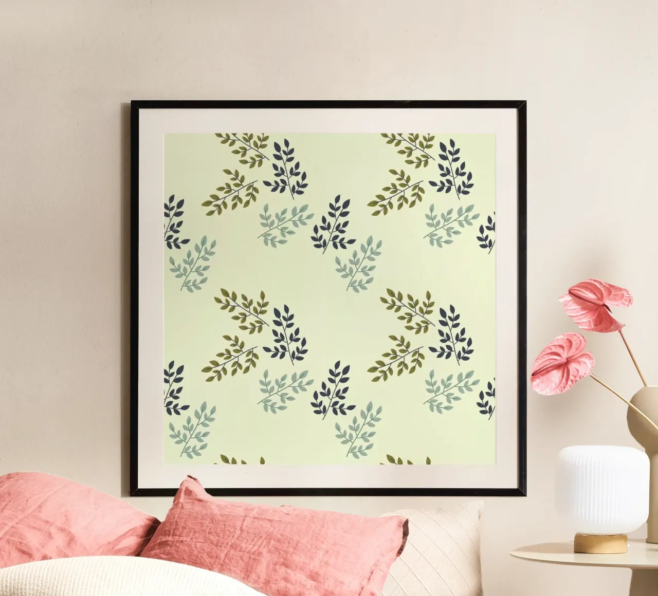 Twigs Light poster con telaio in alluminio da A Nordic Girl