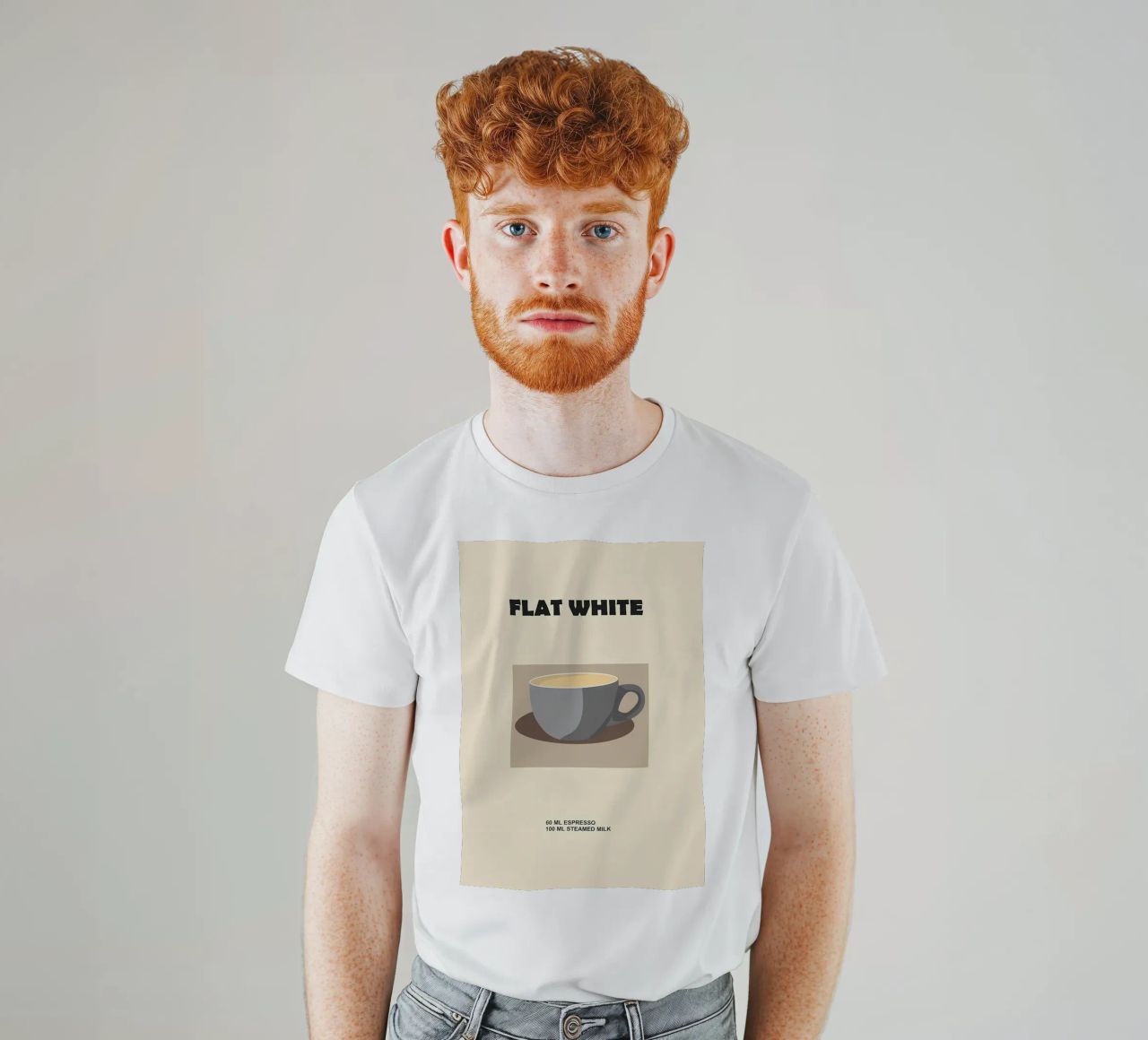 caffè bianco piatto t-shirt da Book