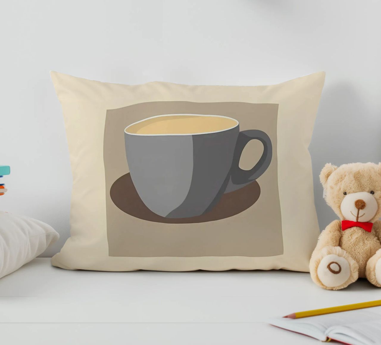 caffè bianco piatto cuscino da Book
