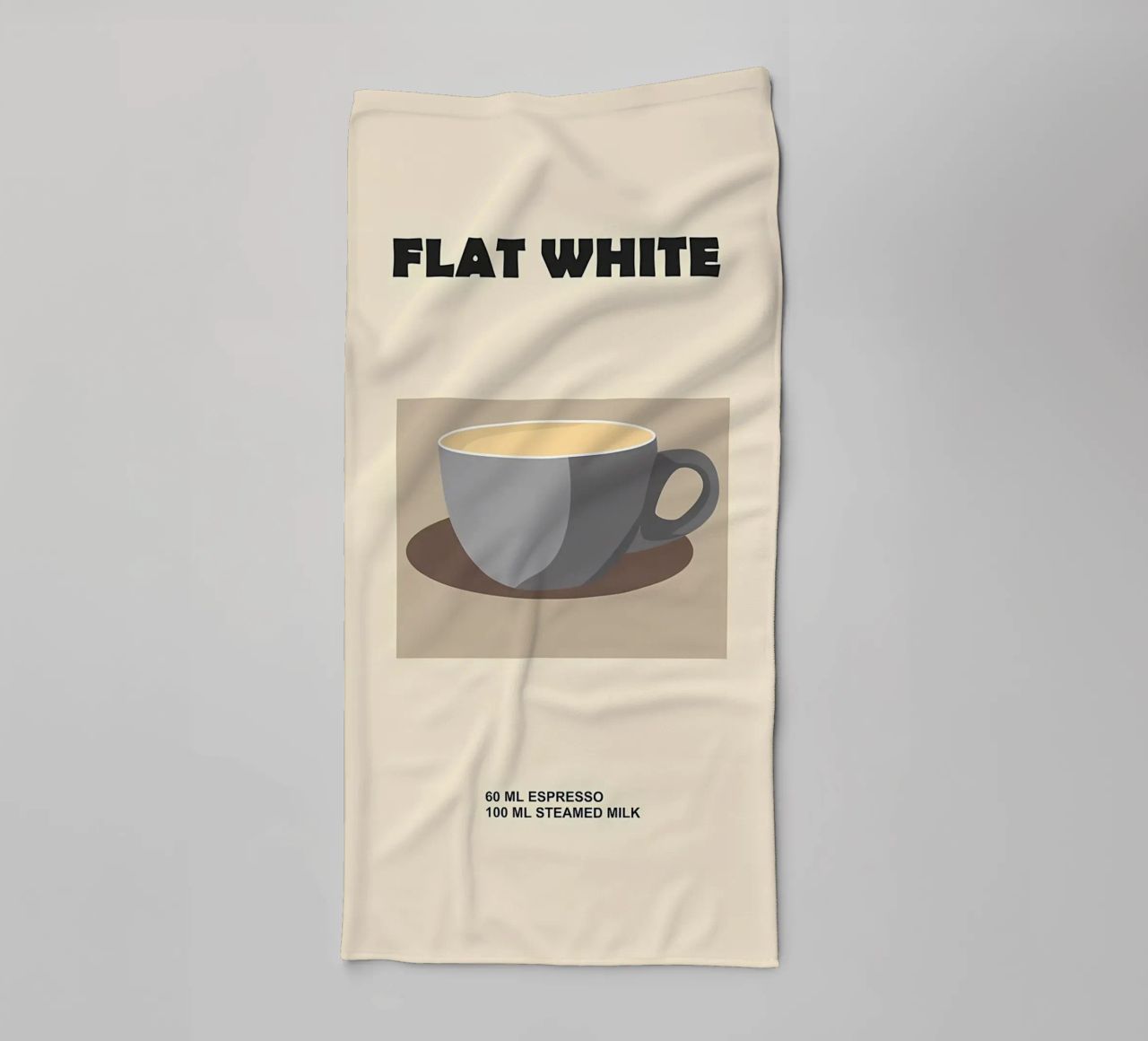 caffè bianco piatto asciugamano da bagno da Book
