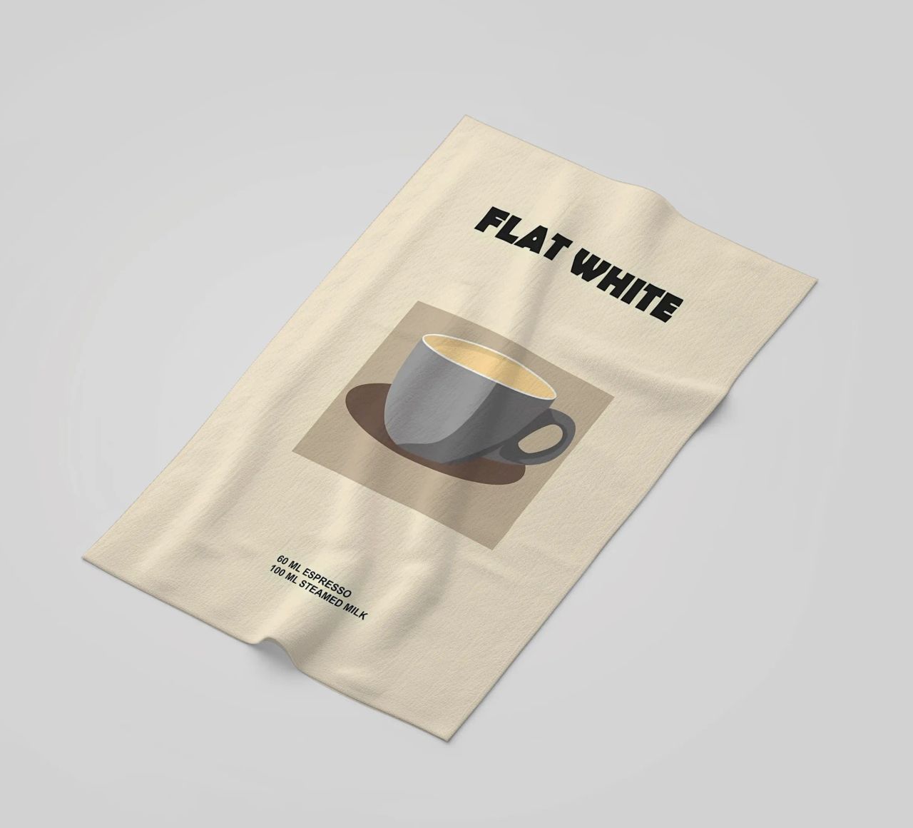 caffè bianco piatto telo mare da Book