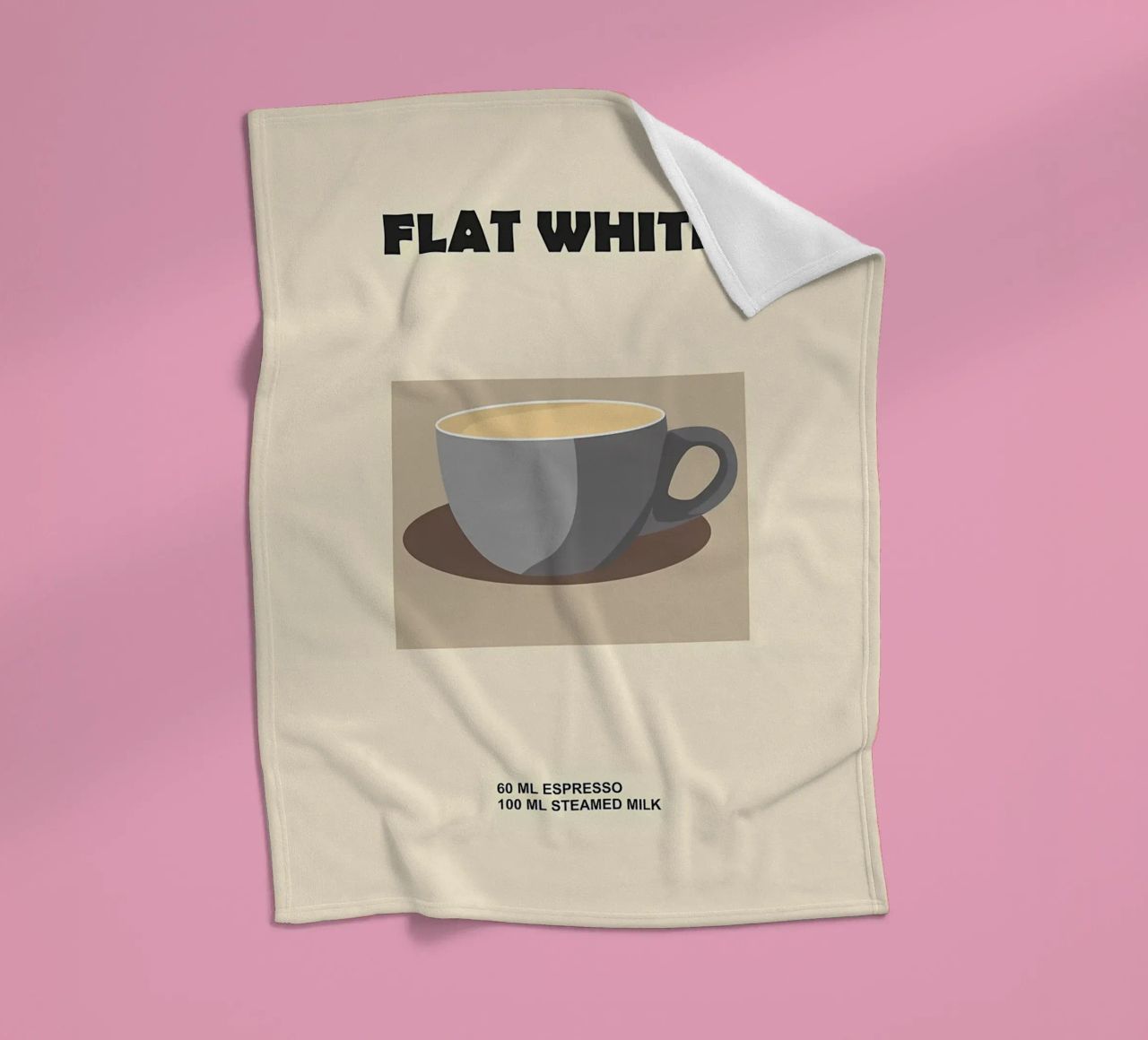 caffè bianco piatto coperta in pile da Book