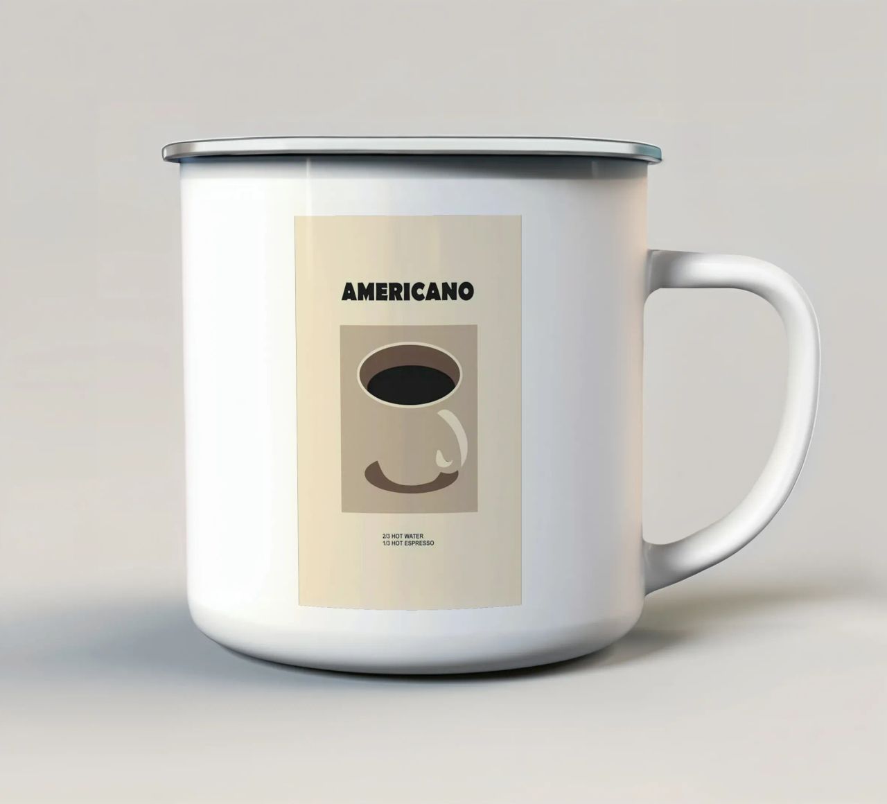 caffè americano tazza in smalto da Book