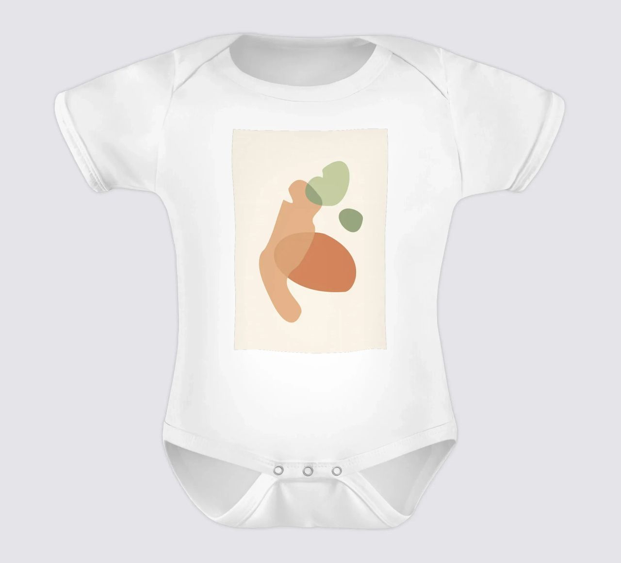 boho abstract pastel 10 short-sleeve baby romper by Yeadon