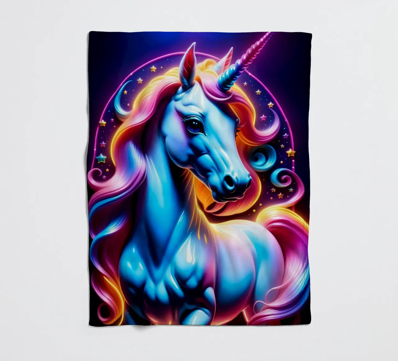 Unicorn neon coperta in pile da MakArena