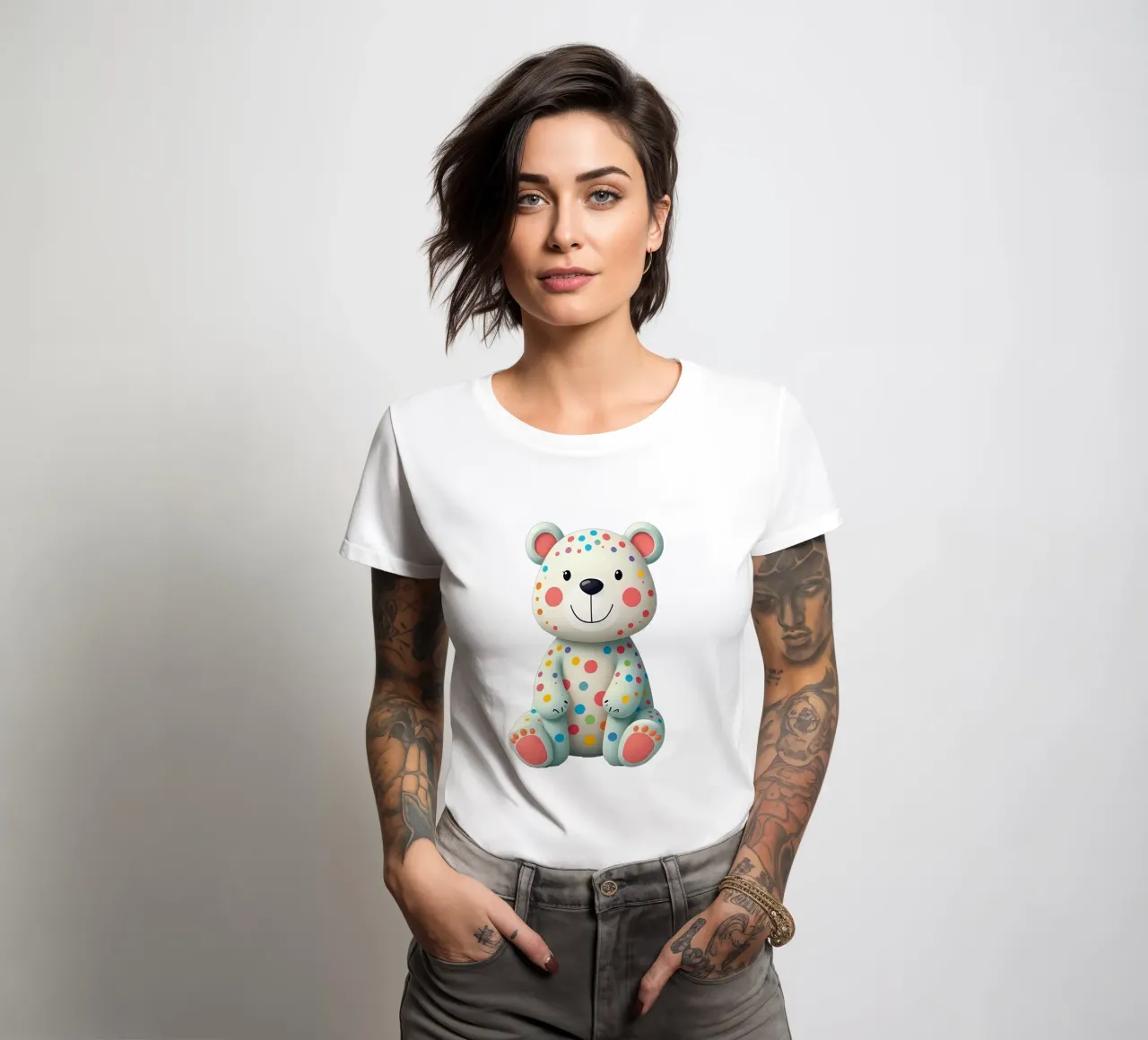 Ours_1 t-shirt ajusté pour femmes de Tierisch bunt by LK