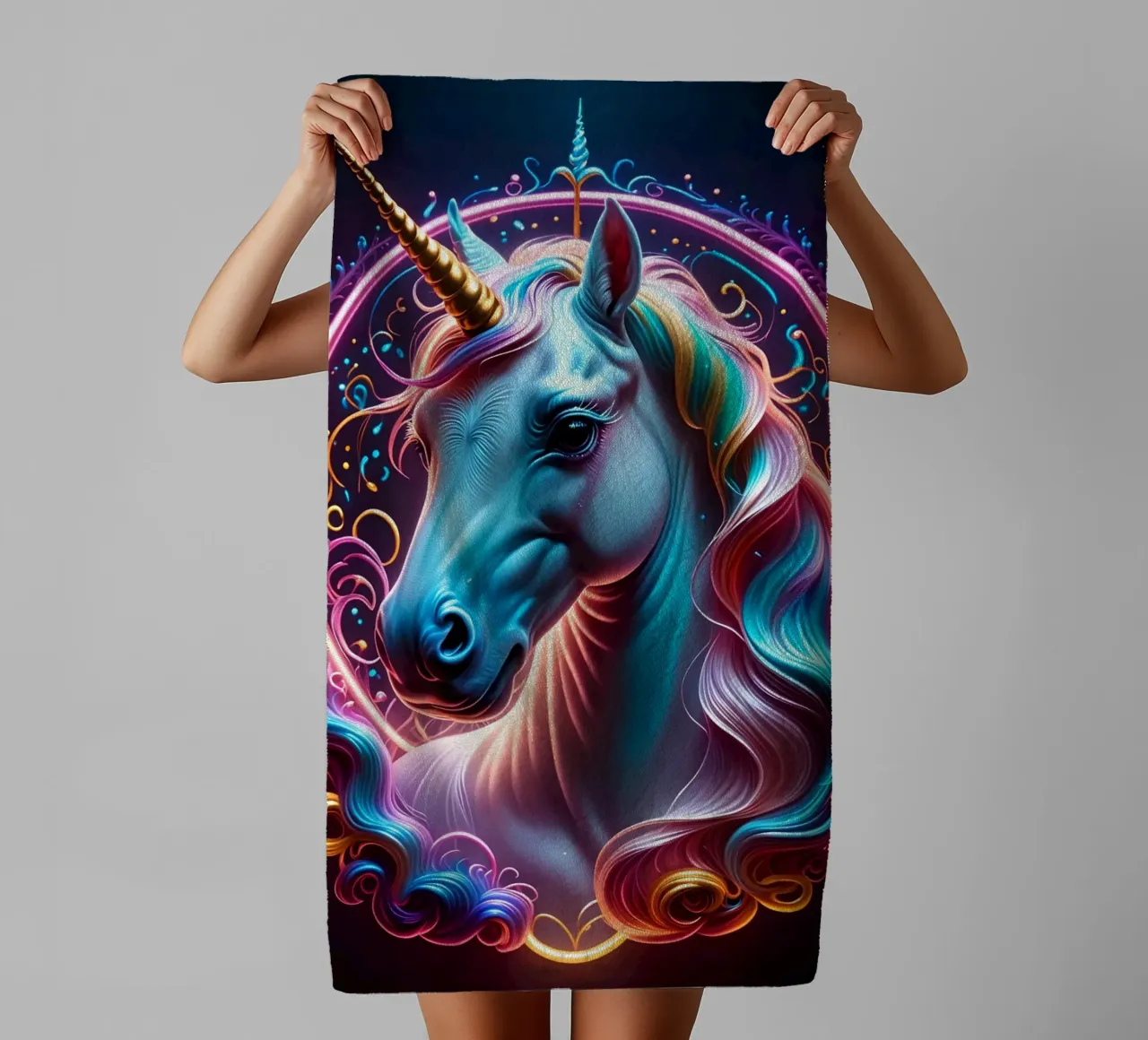Unicorn art towel by MakArena