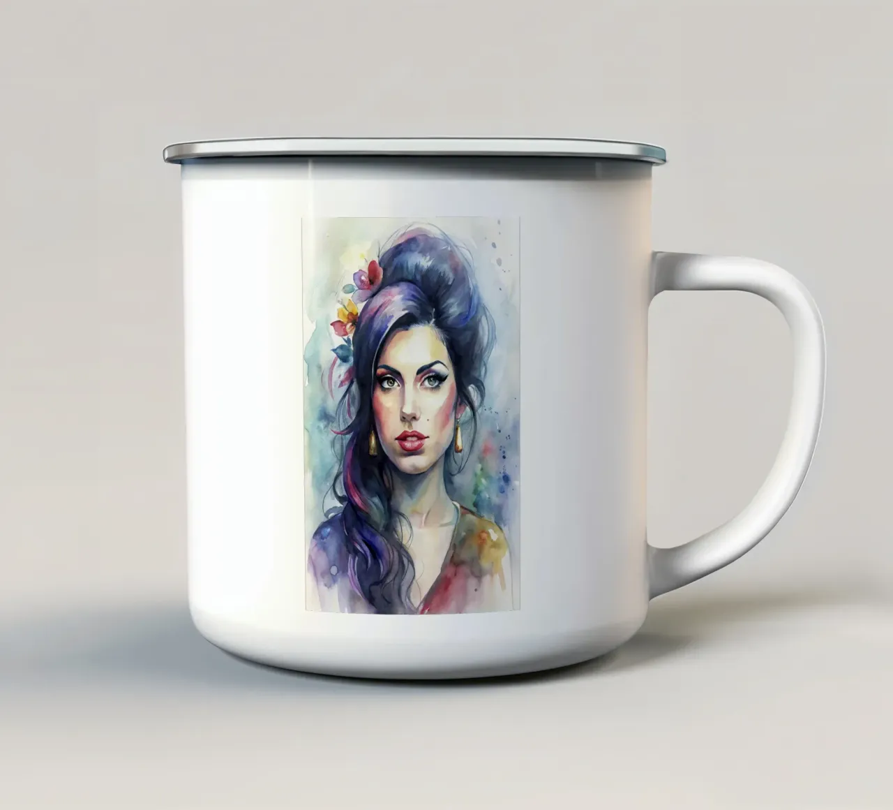 Amy Winehouse tazza in smalto da 🎁 ARTVI-SHOP