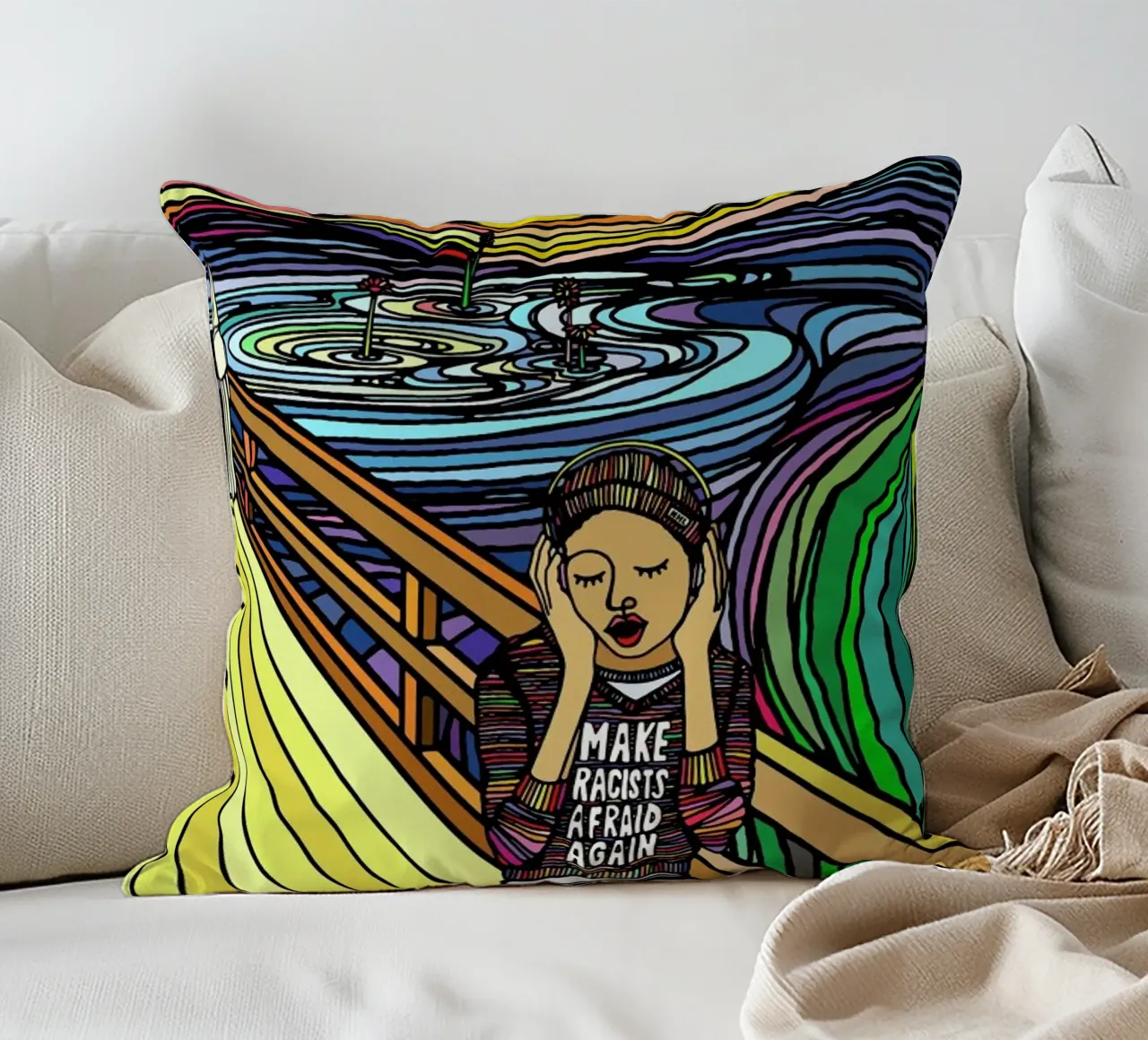 The Scream cuscino da Ninhol