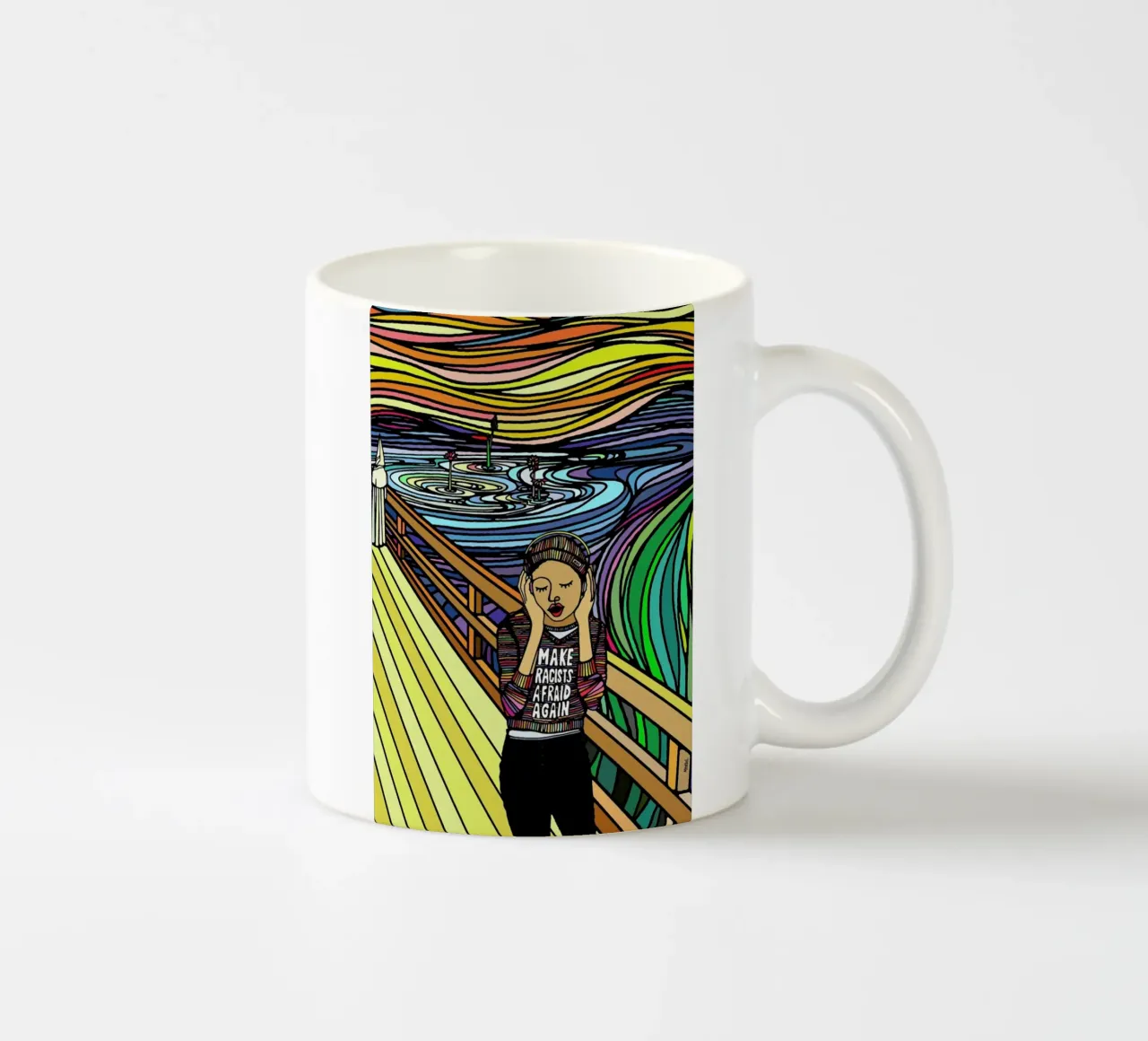 The Scream tazza in ceramica da Ninhol