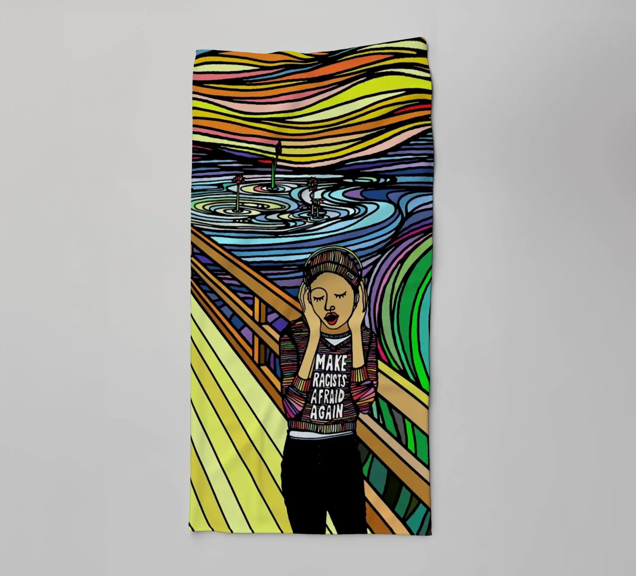 The Scream asciugamano da bagno da Ninhol