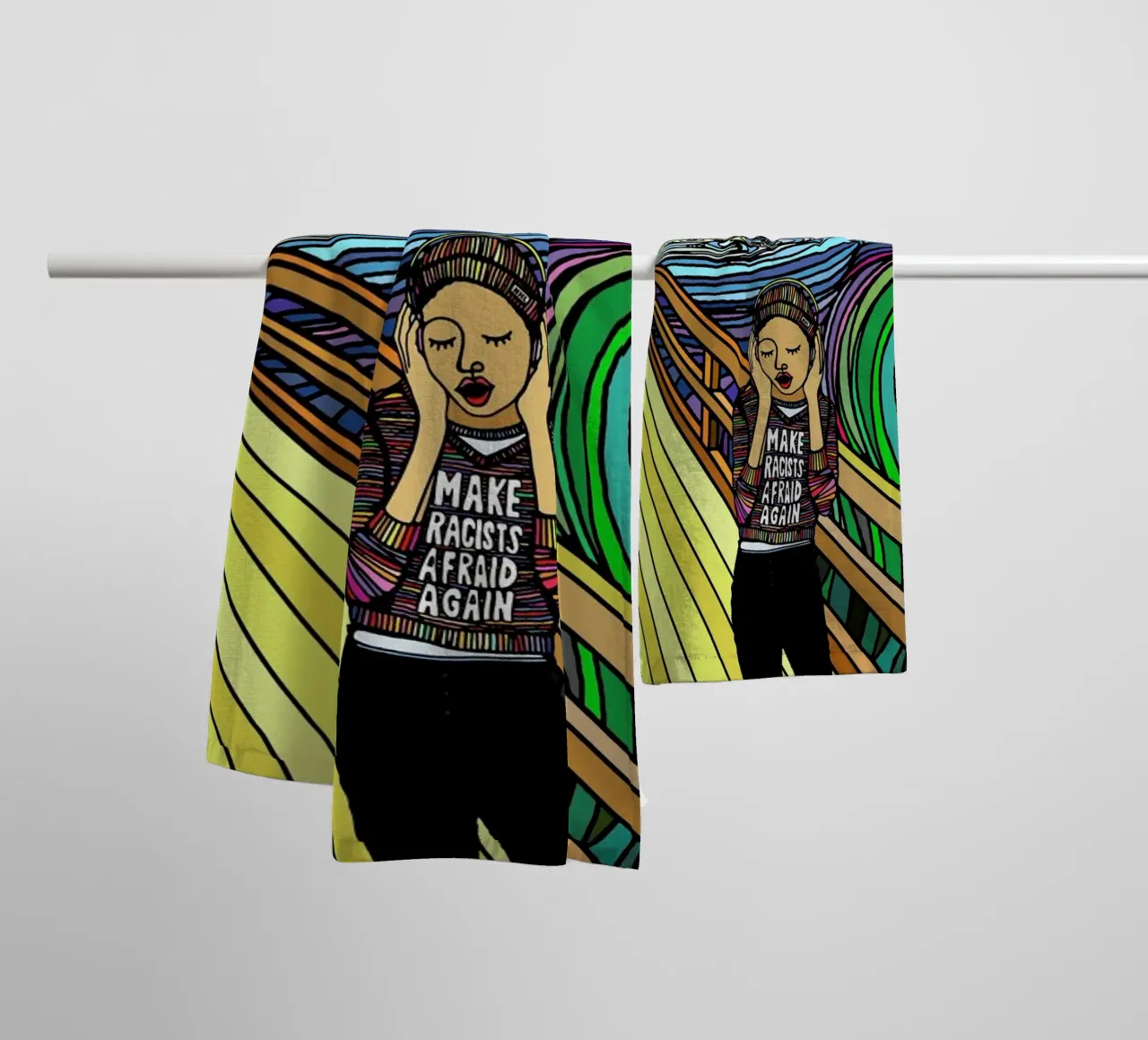 The Scream asciugamano da bagno da Ninhol