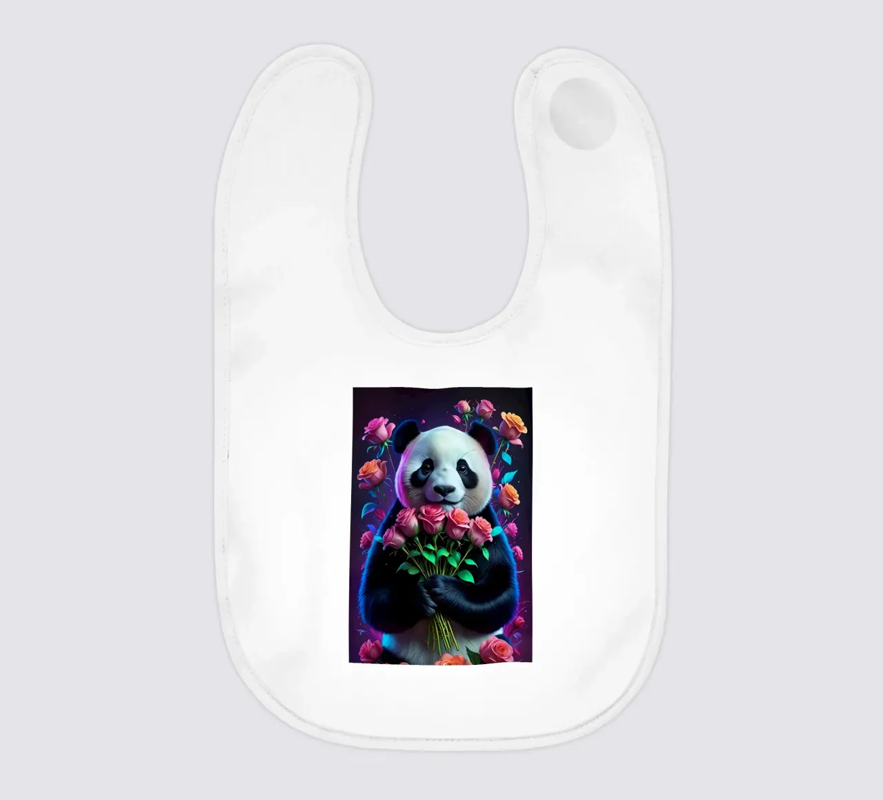 Panda con rose bavaglino da MakArena