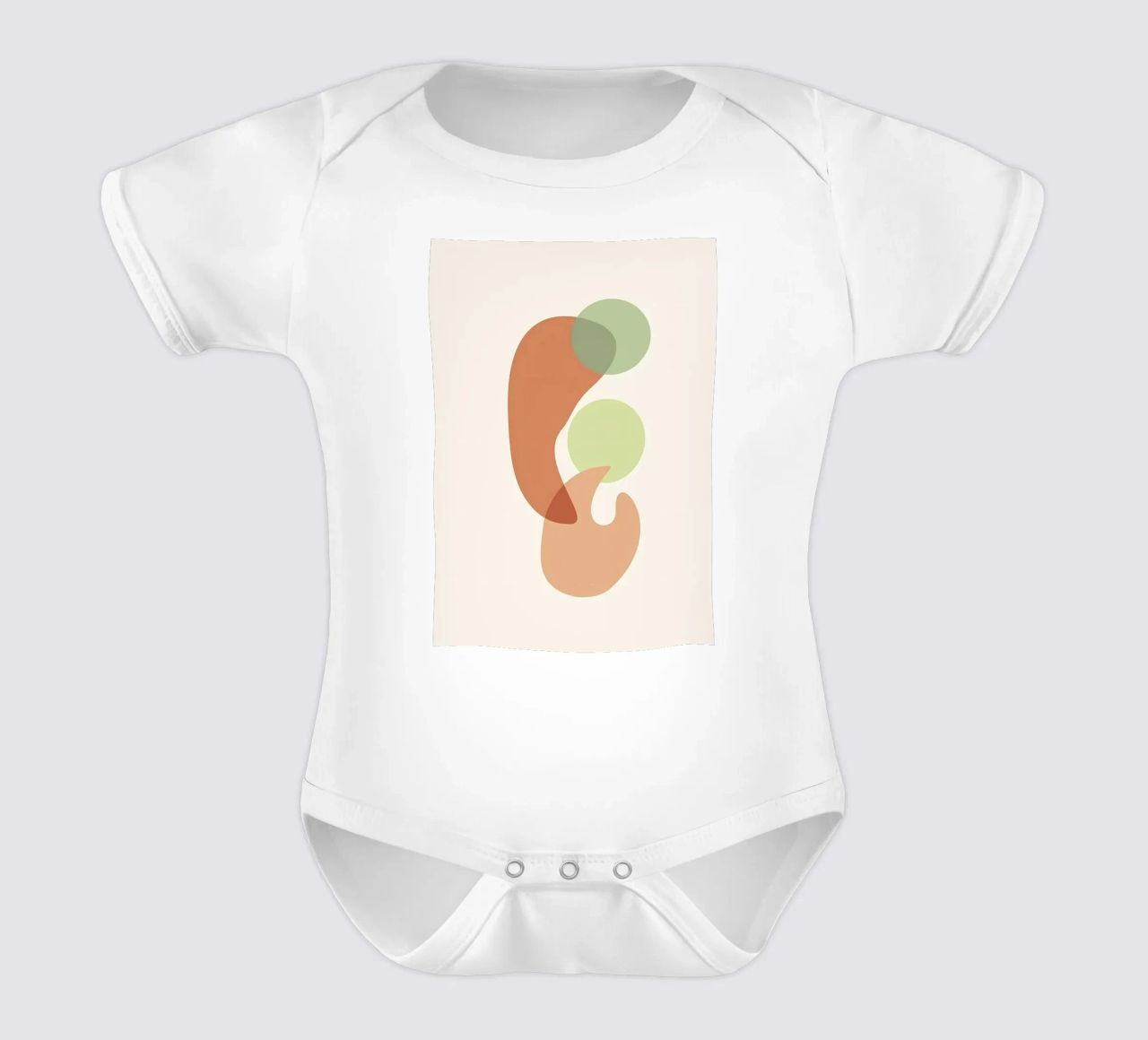 boho abstract pastel 4 short-sleeve baby romper by Yeadon