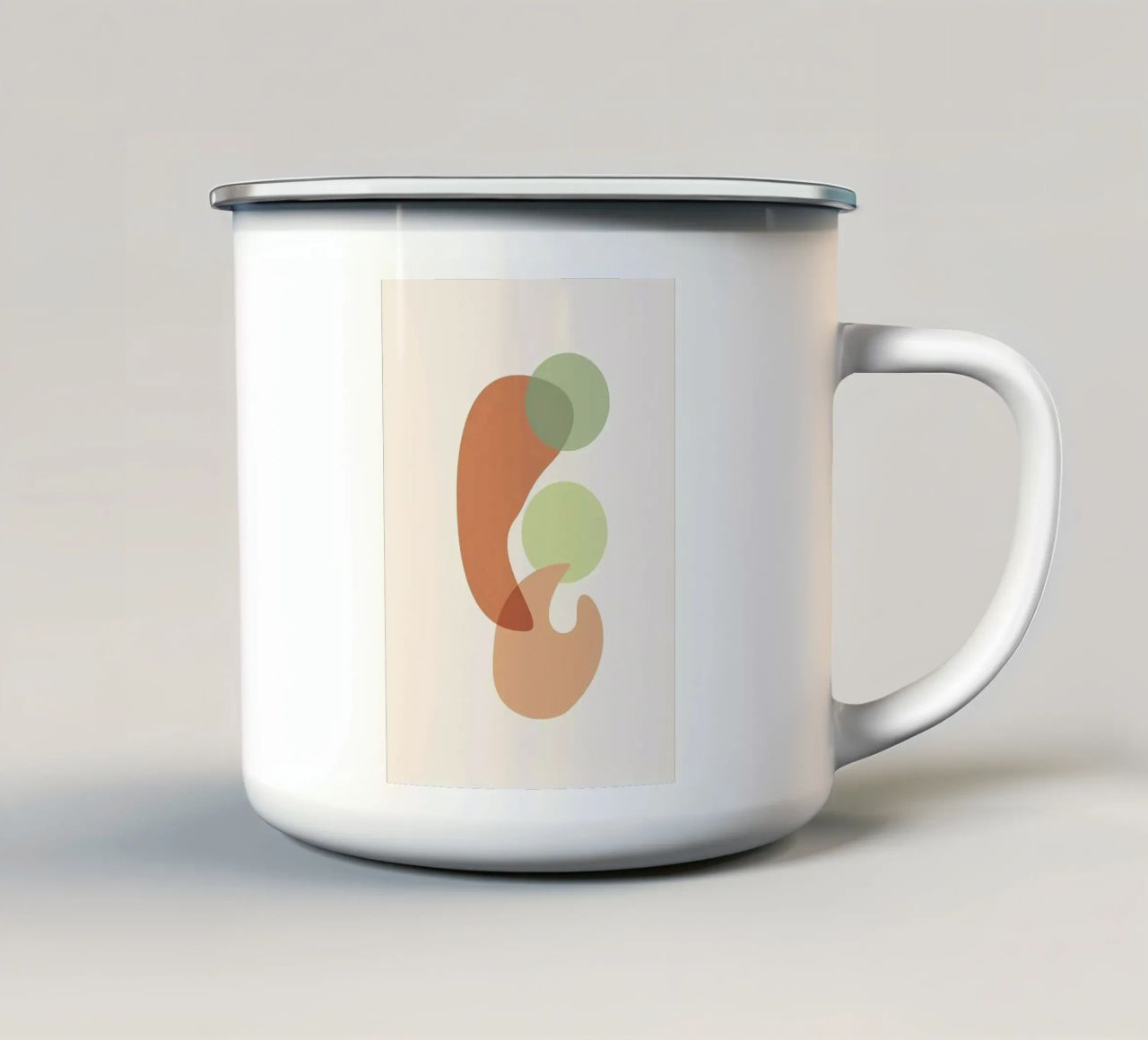 boho astratto pastello 4 tazza in smalto da Yeadon