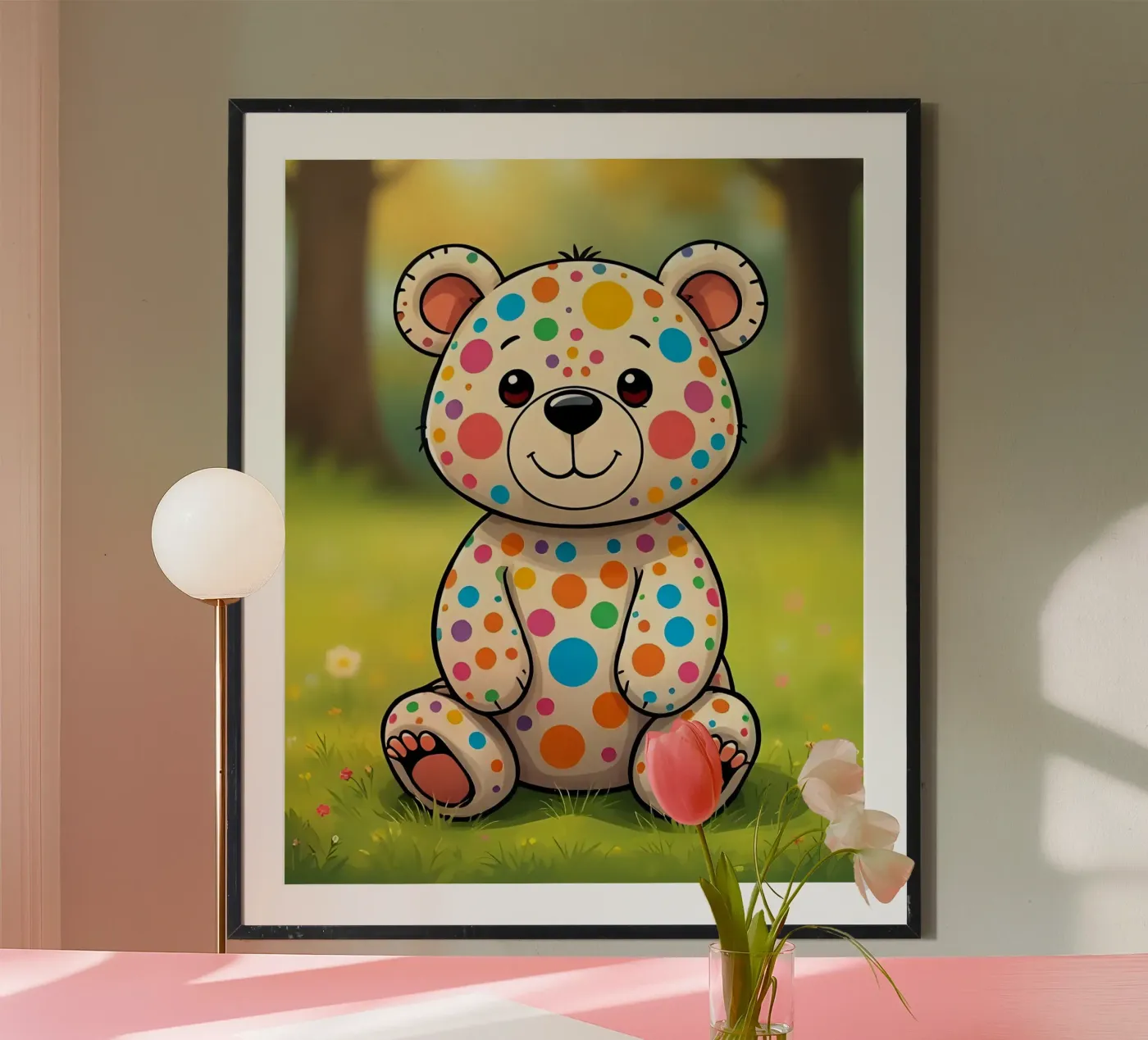 Bear_2 poster van Tierisch bunt by LK