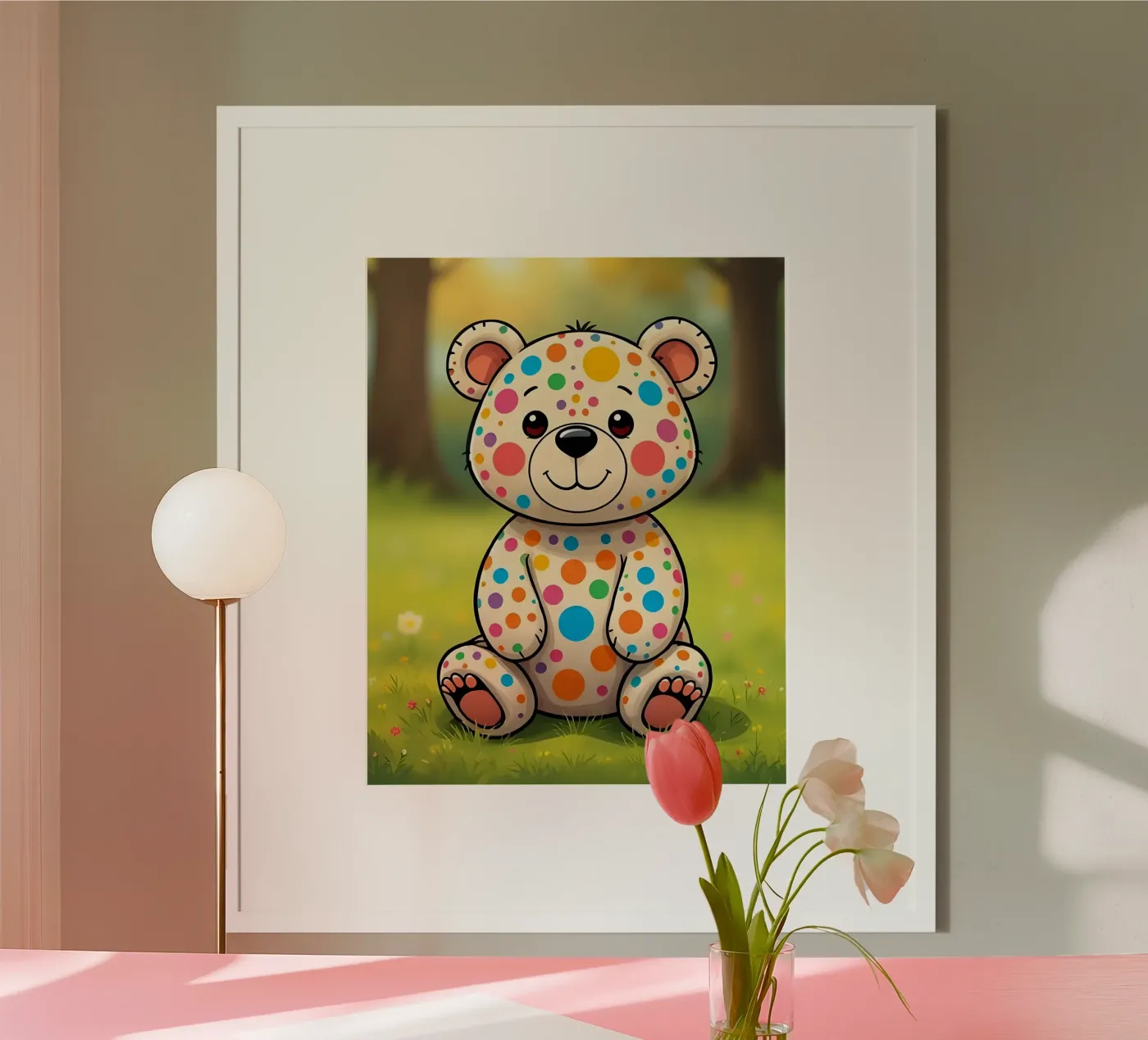 Bear_2 poster van Tierisch bunt by LK