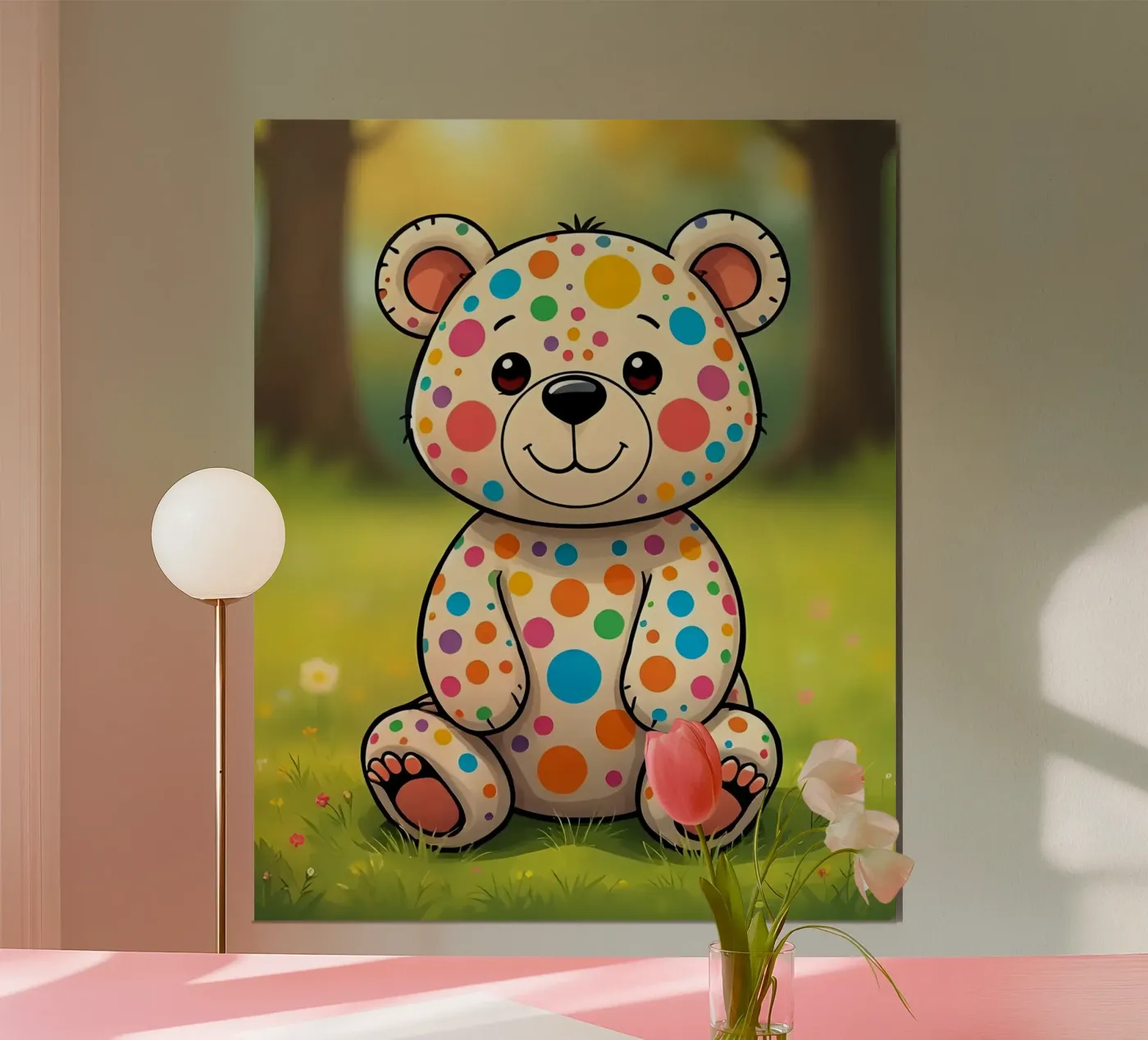 Bear_2 poster van Tierisch bunt by LK