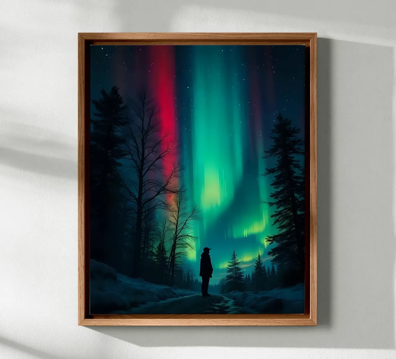 Aurora boreale_2 tela con Cornice a cassetta da Fantasie & Mystikwelten by LK