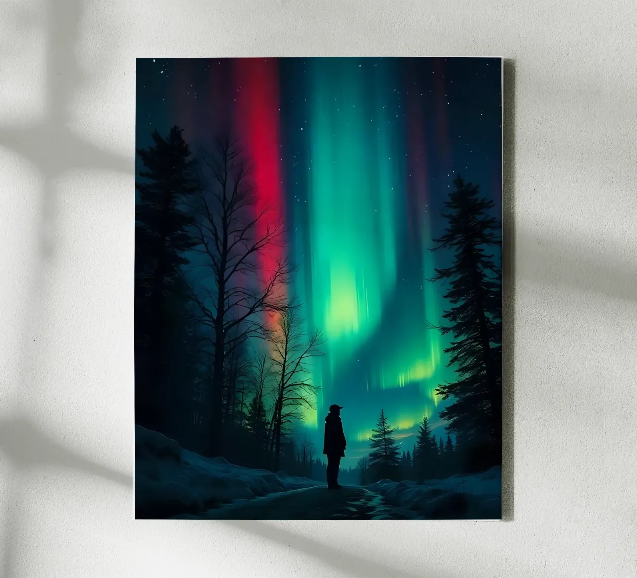 Aurora boreale_2 tela con Cornice a cassetta da Fantasie & Mystikwelten by LK