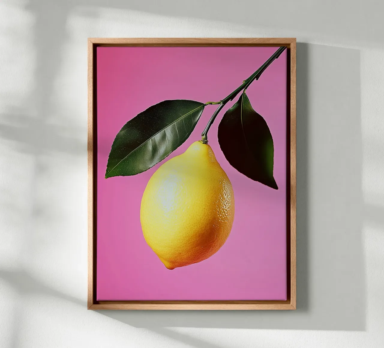 Zitrone ausgesetzt Leinwand mit Schattenfugenrahmen von Spice & Style