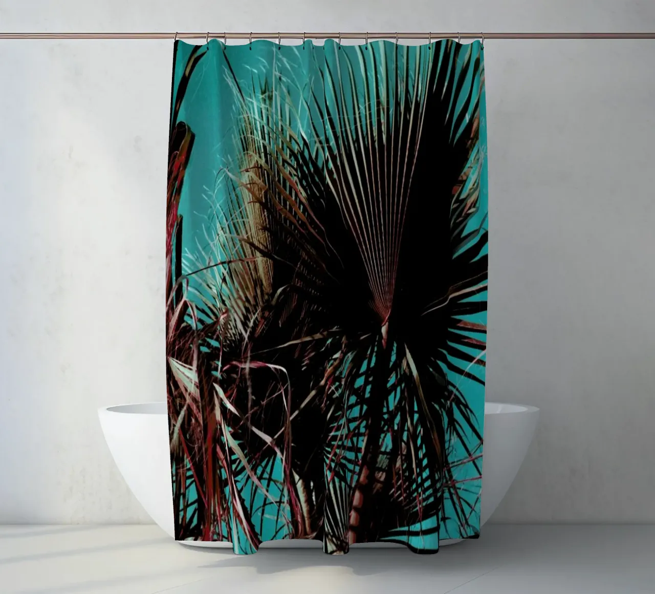 Palms V Duschvorhang von Sebastian Hilgetag