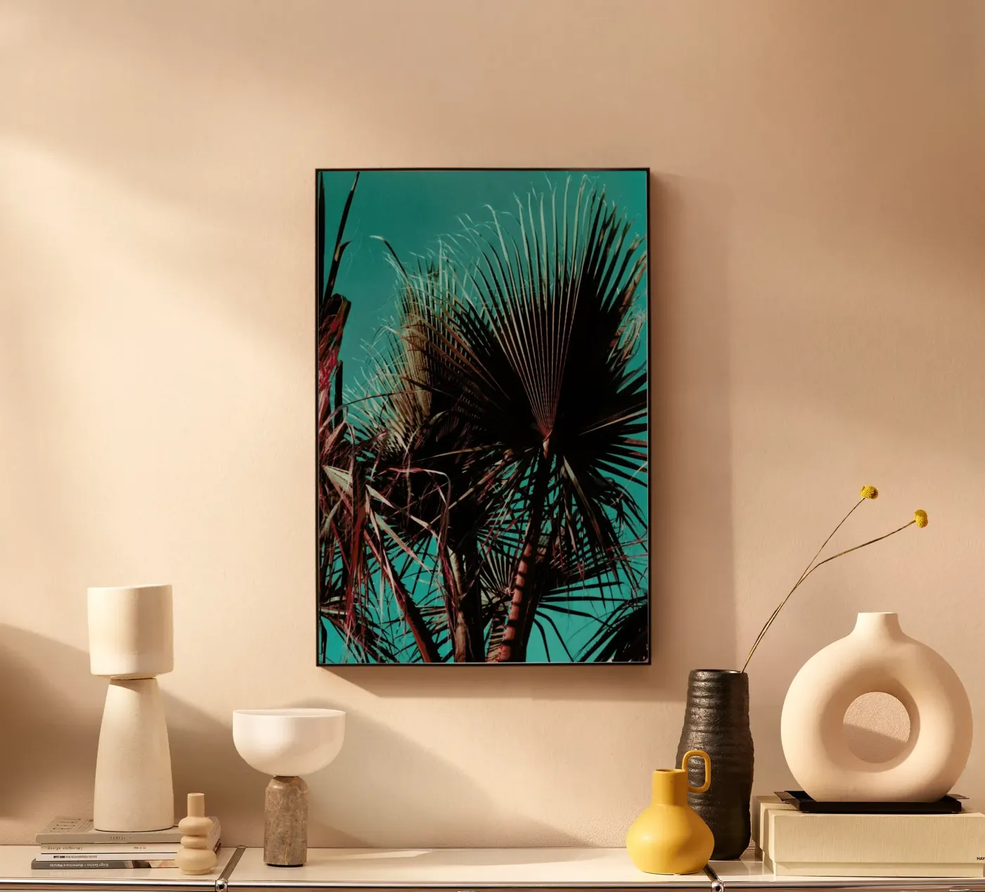 Palms V acrylic glass by Sebastian Hilgetag