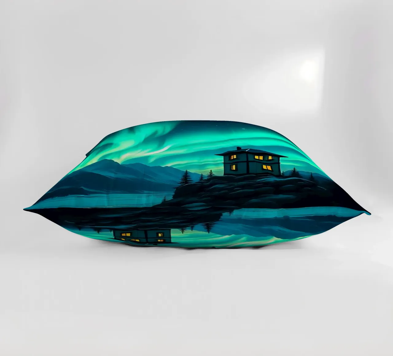 Aurora boreale_3 cuscino da Fantasie & Mystikwelten by LK