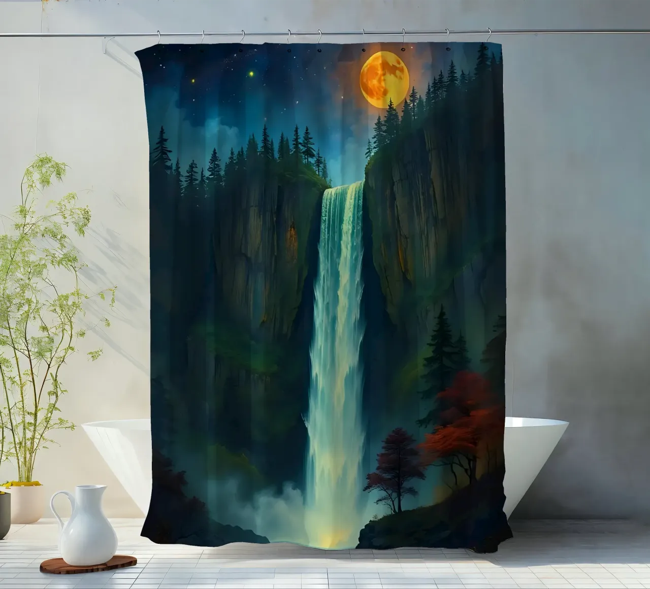 Cascata_1 tenda da doccia da Fantasie & Mystikwelten by LK
