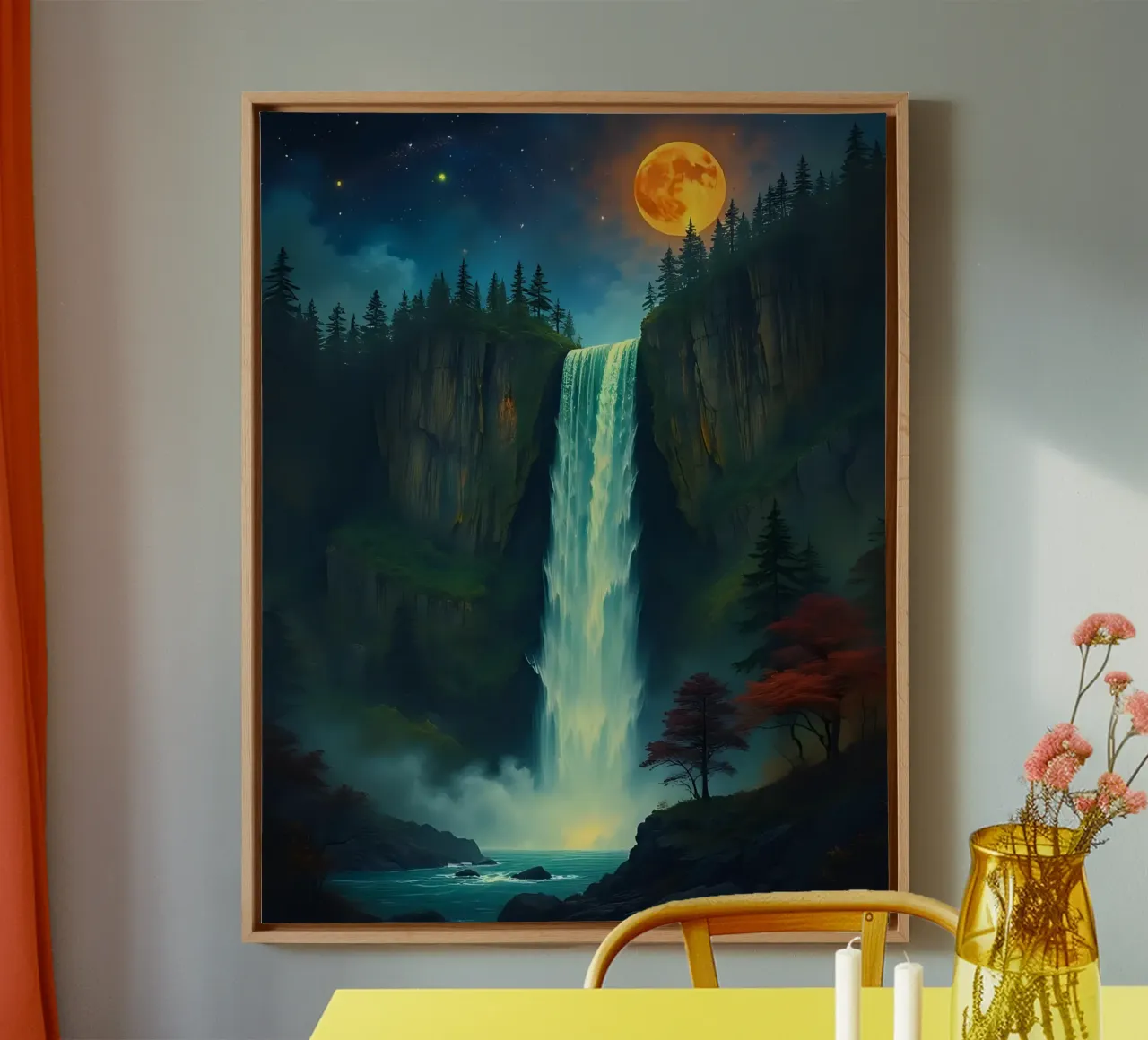 Cascata_1 tela con Cornice a cassetta da Fantasie & Mystikwelten by LK