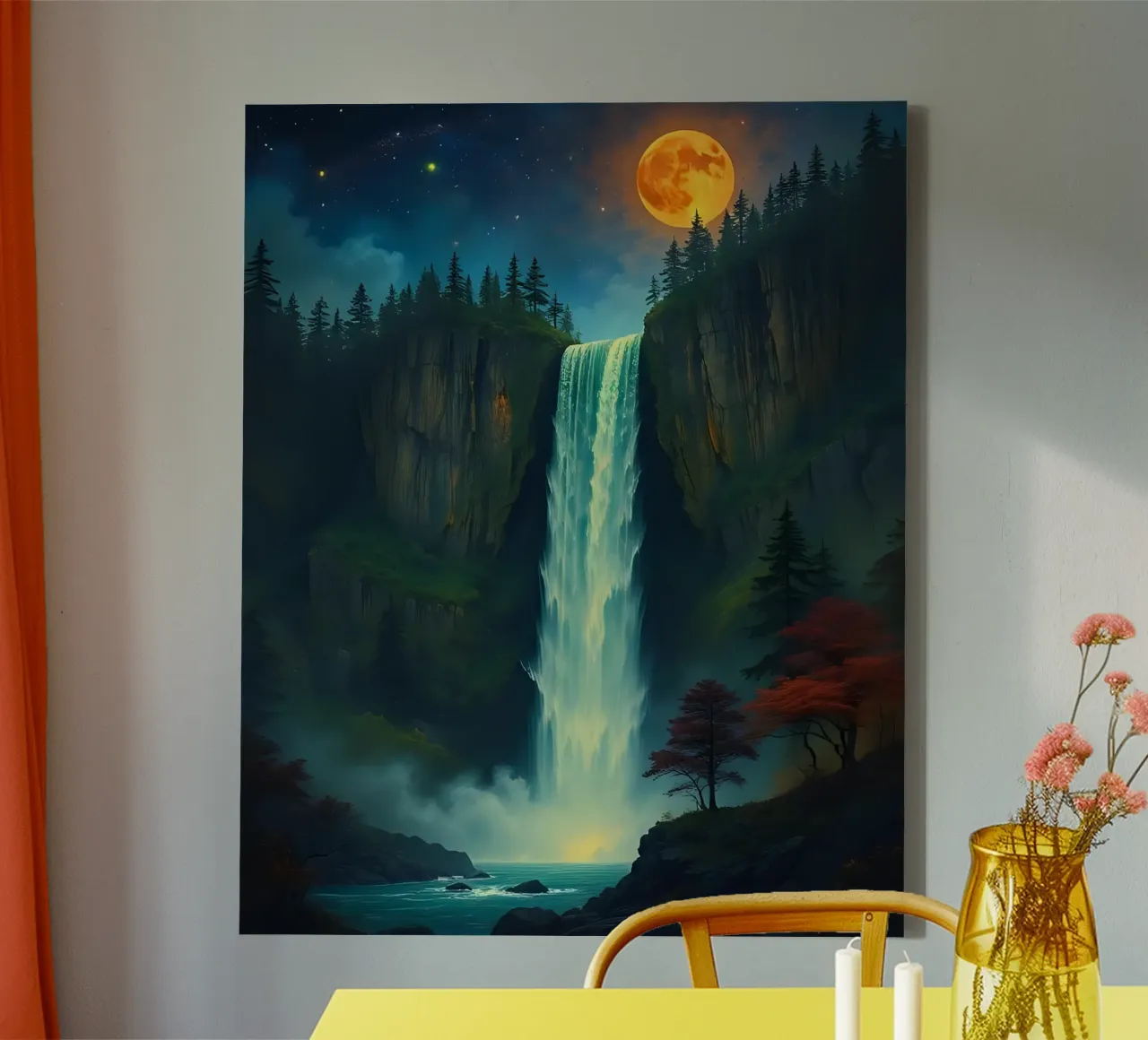 Cascata_1 tela con Cornice a cassetta da Fantasie & Mystikwelten by LK