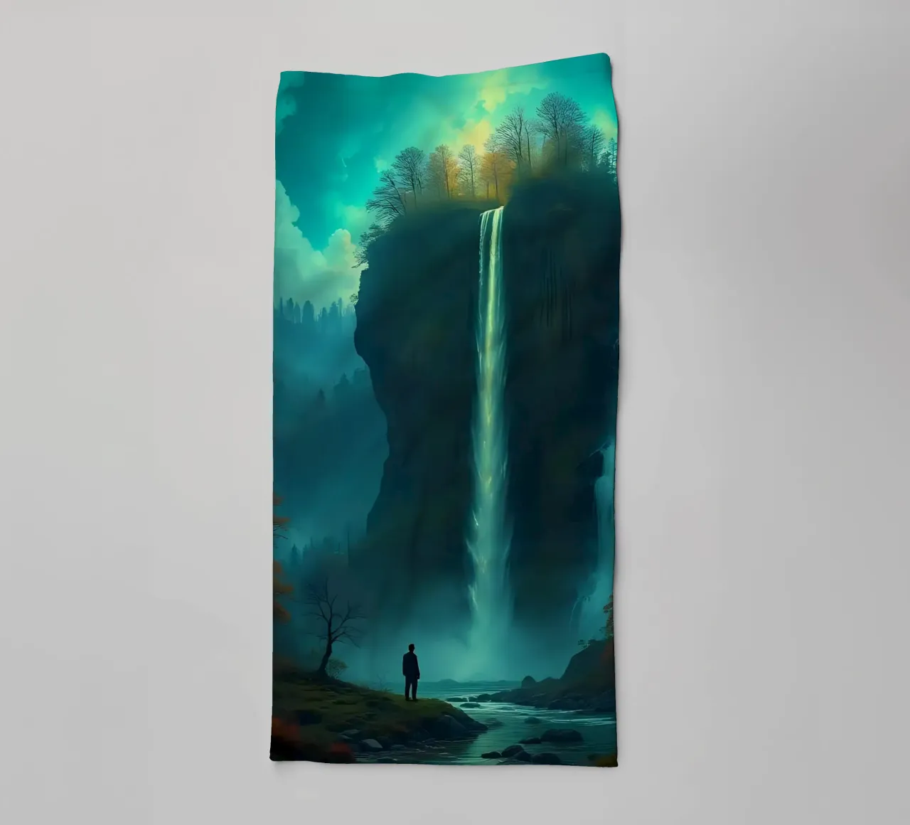 Cascata_2 asciugamano da bagno da Fantasie & Mystikwelten by LK