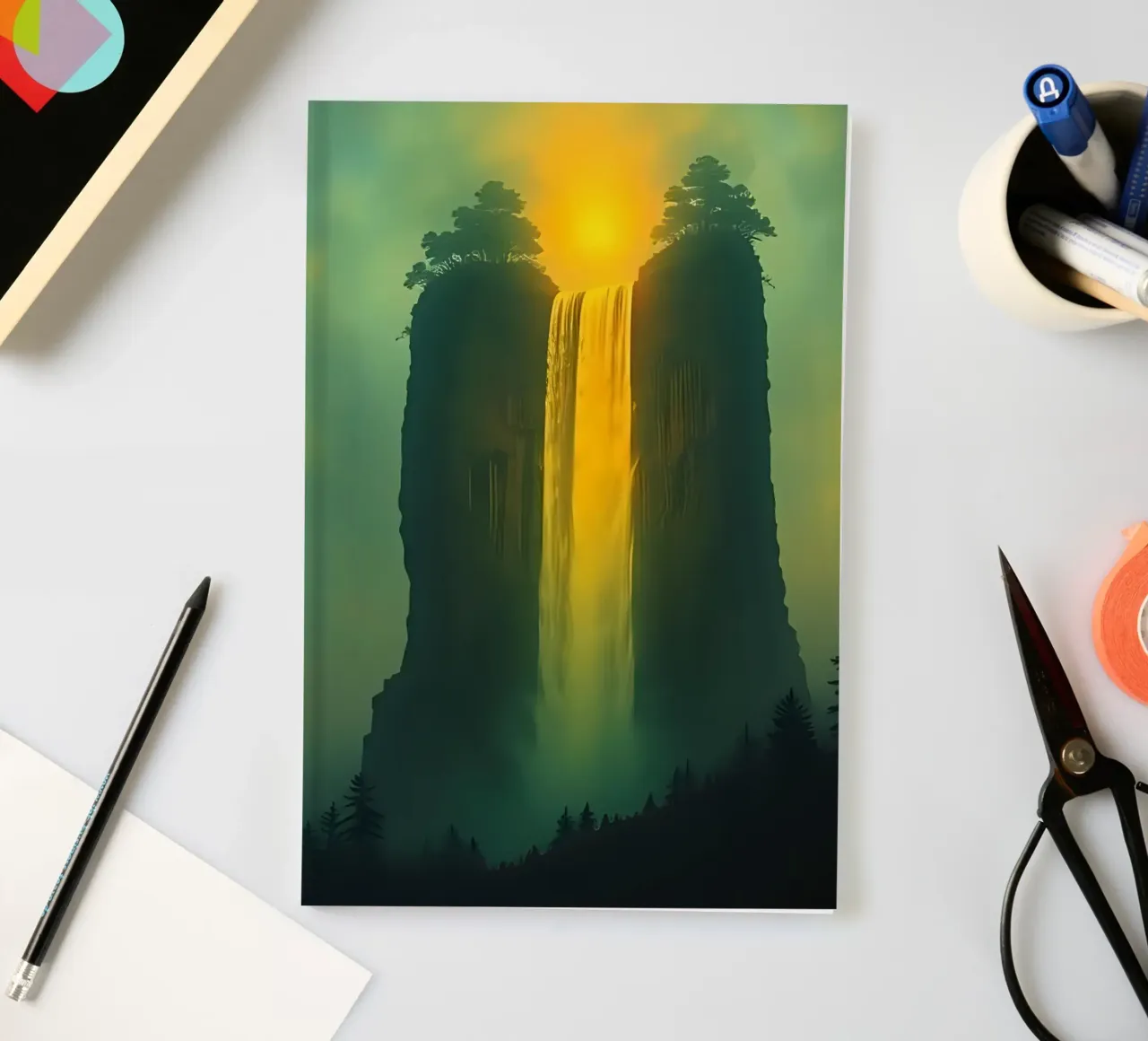 Waterfall_3 notebook by Fantasie & Mystikwelten by LK
